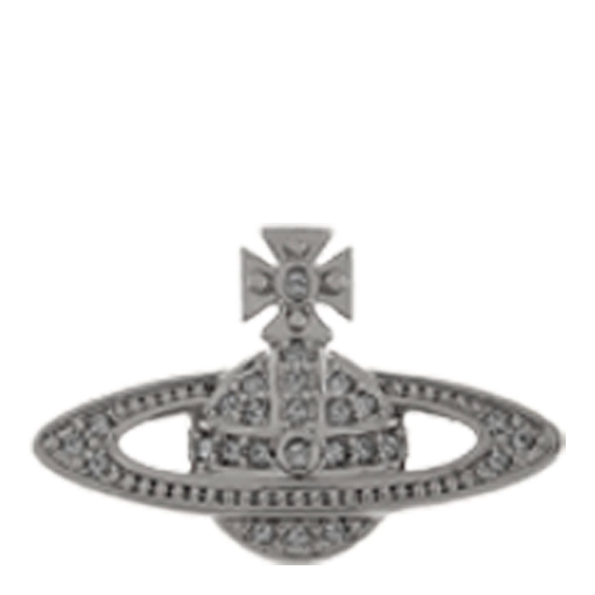 Vivienne Westwood Mini Bas Relief Earrings In Silver