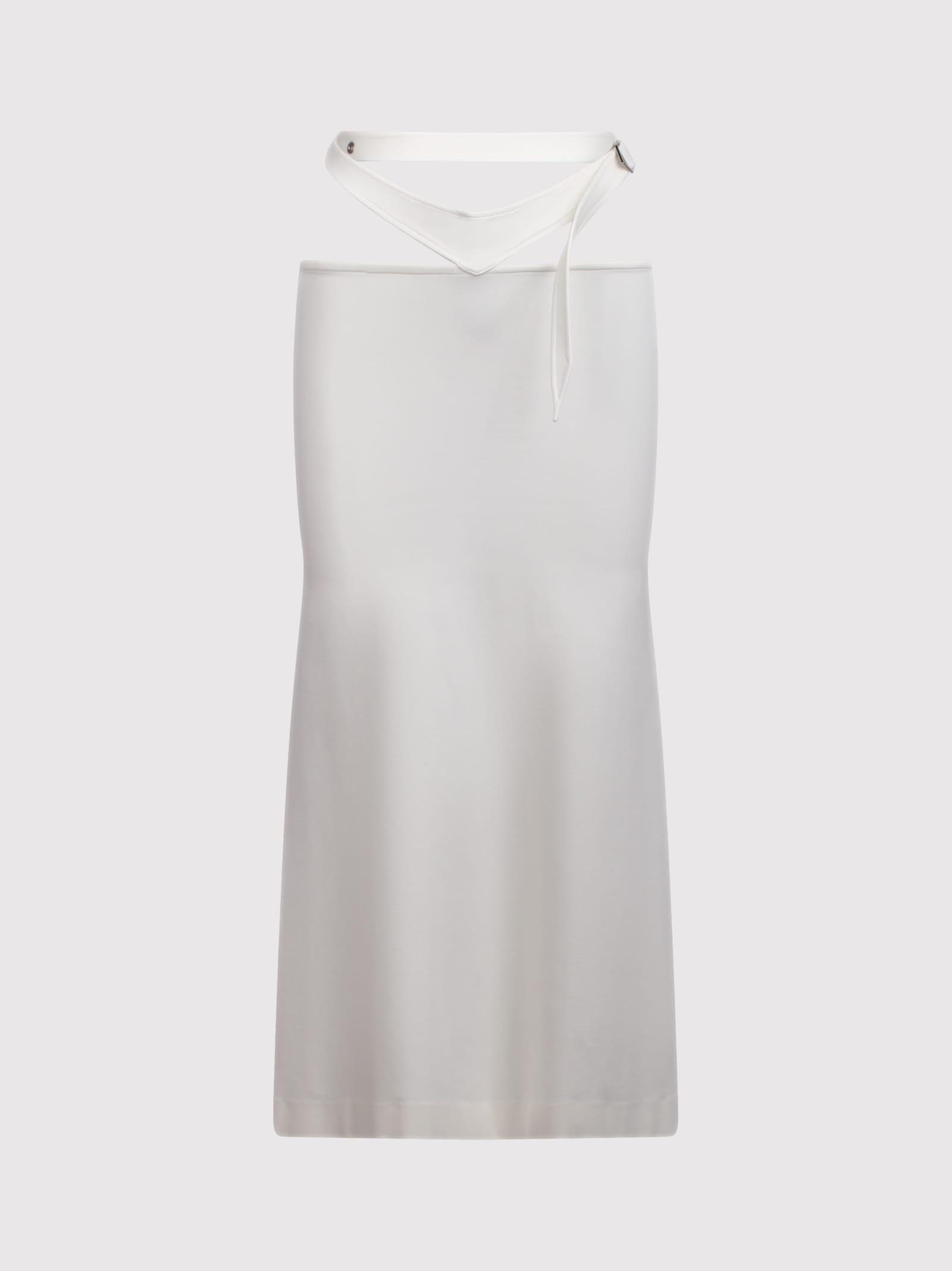 Attico The  Cut-out Midi Skirt In White