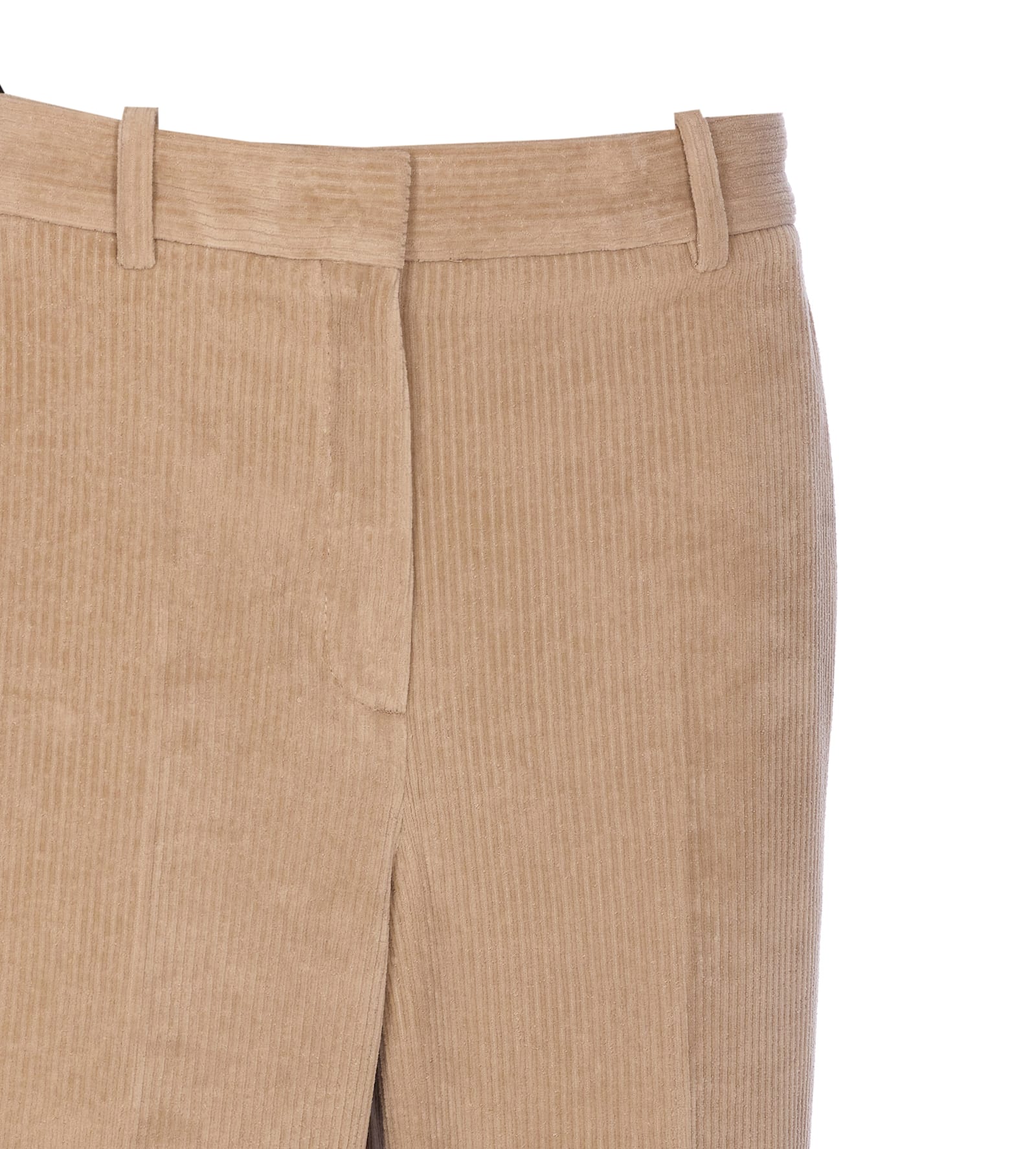 Circolo 1901 Corduroy Velvet Trousers Belt Loops In Brown