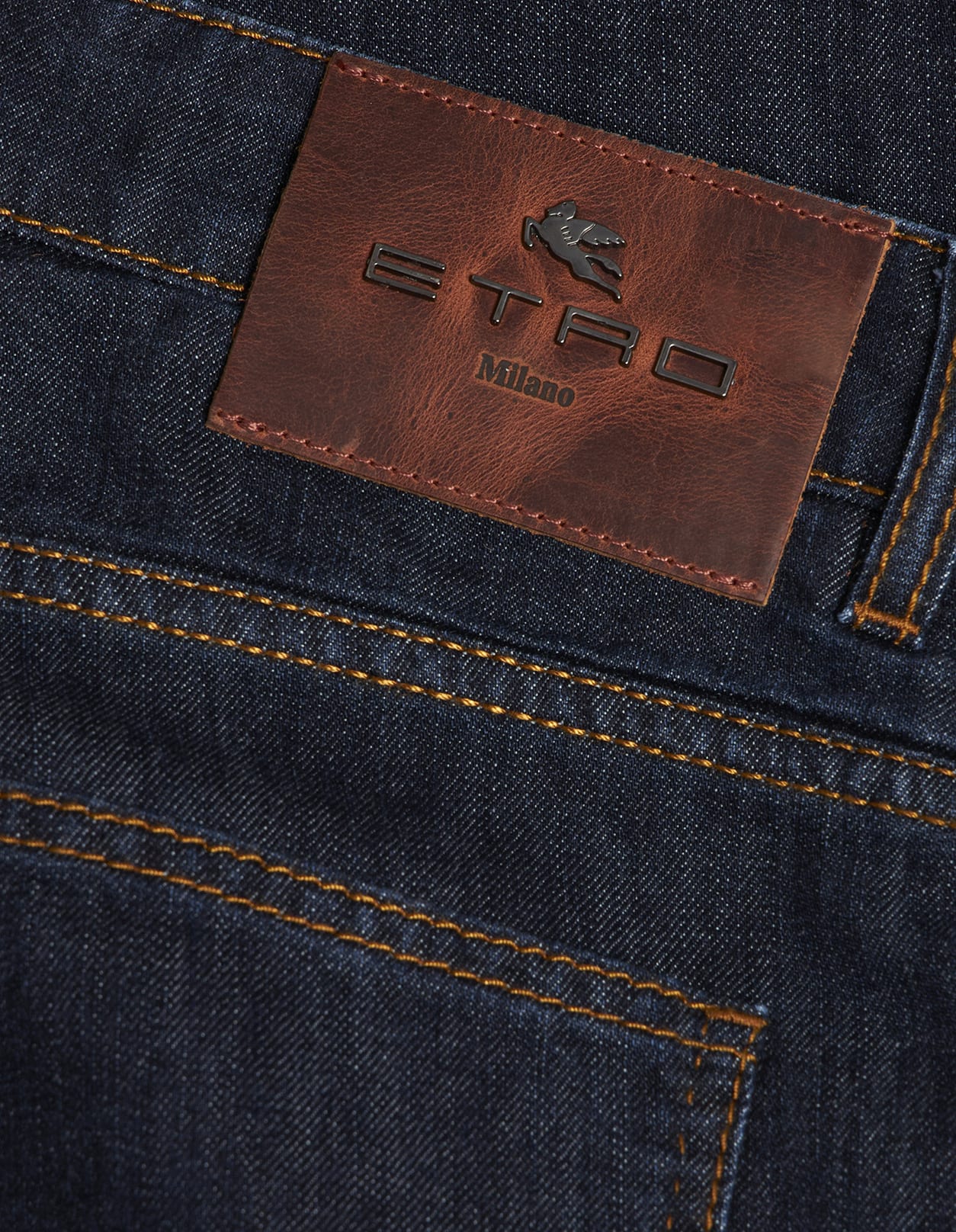 Shop Etro Regular Fit Jeans In Dark Blue Denim