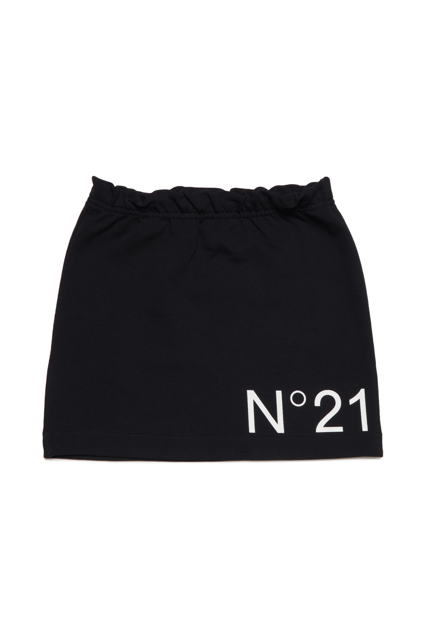 Shop N°21 N21g50f Skirt N21 Branded Fleece Skirt In Nero