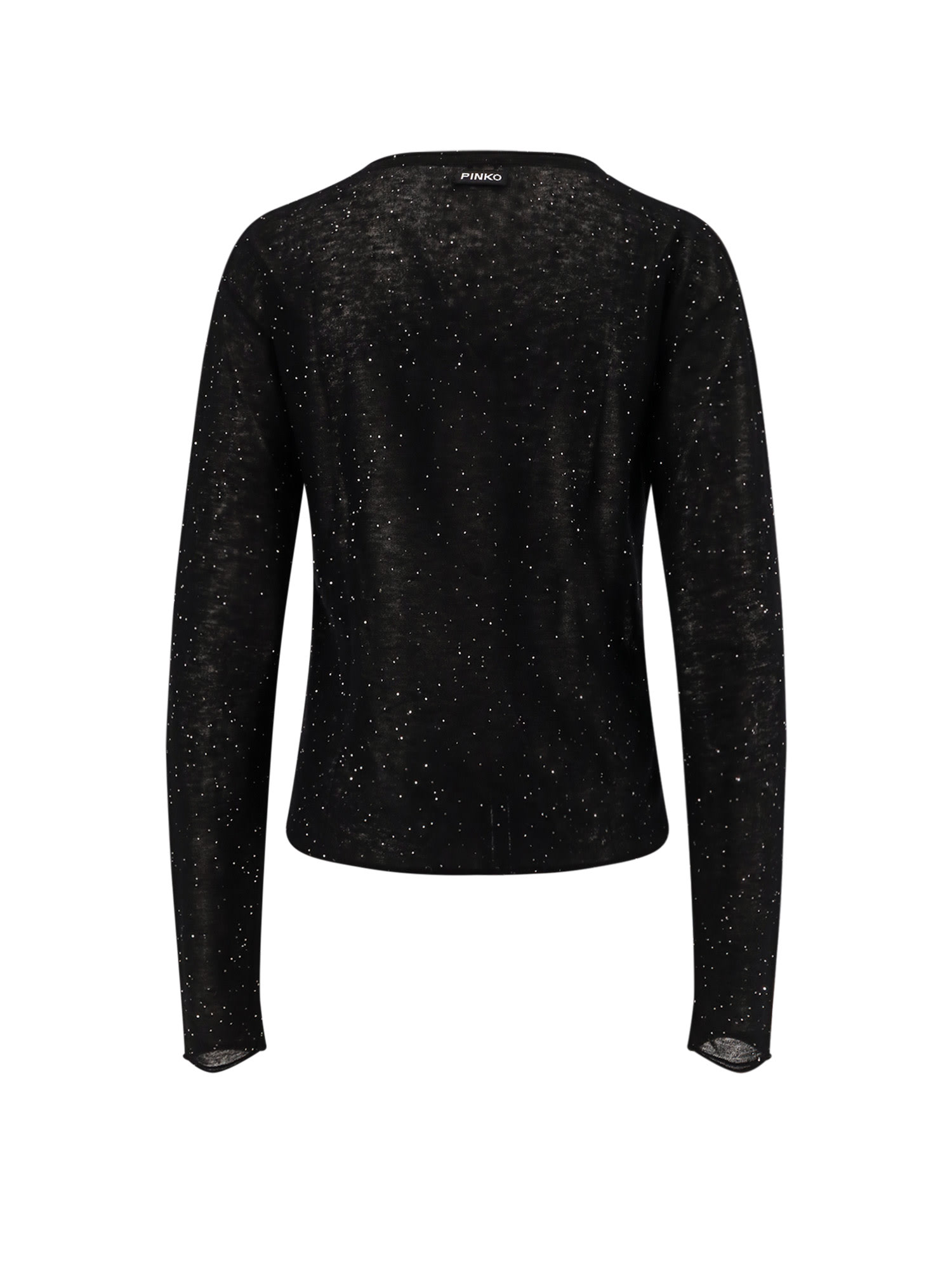 Pinko Salomone Wool Sweater With Micro Sequins In Multi