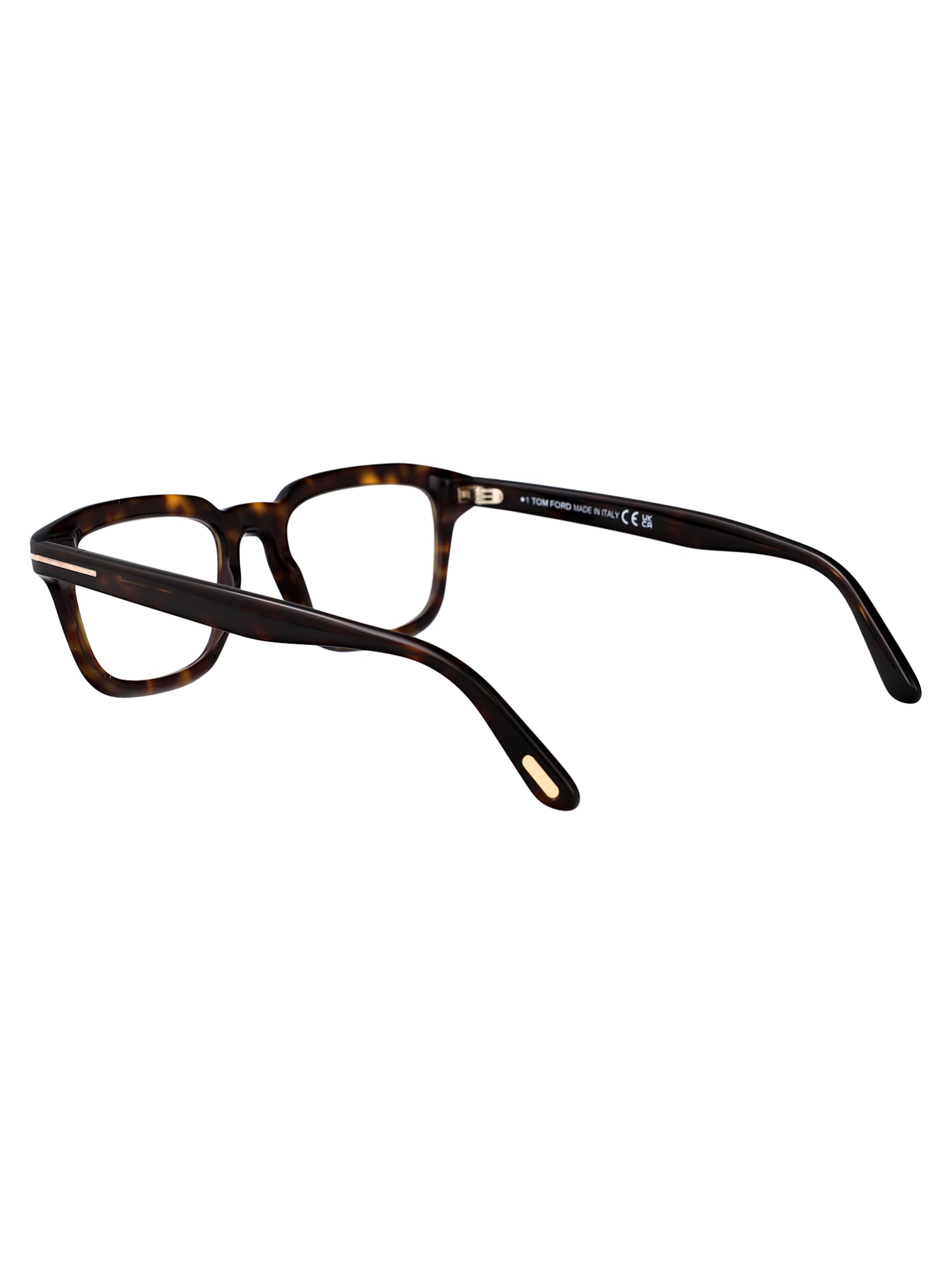 Tom Ford Womens Black Tr001853 Round-frame Acetate Optical Glasses In Avana Scura
