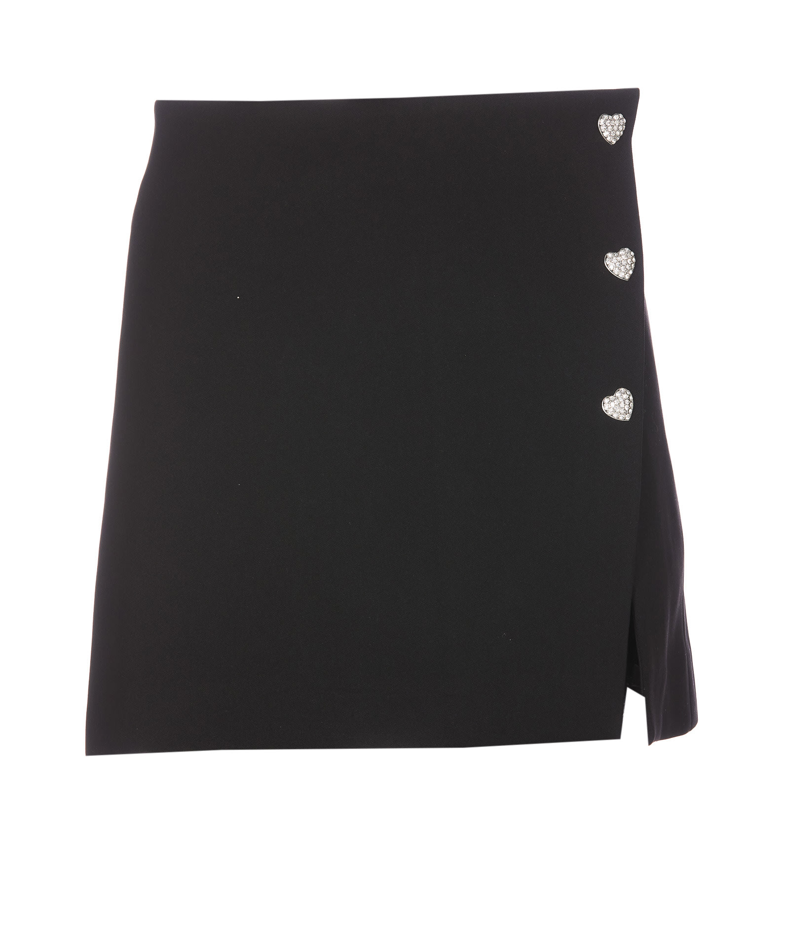 Self-portrait Wrap Mini Skirt In Black | ModeSens