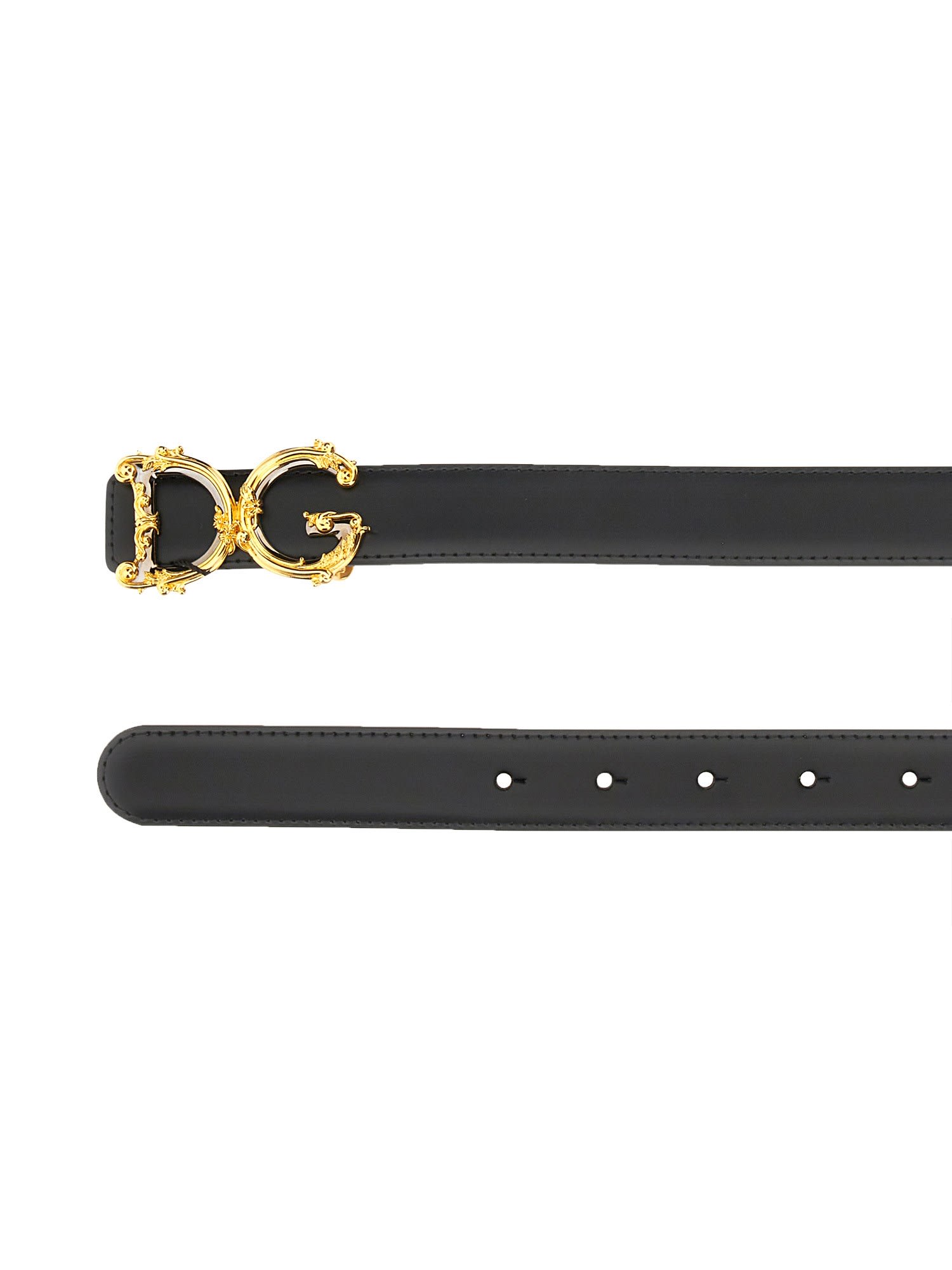 Shop Dolce & Gabbana Belt With Logo In Black