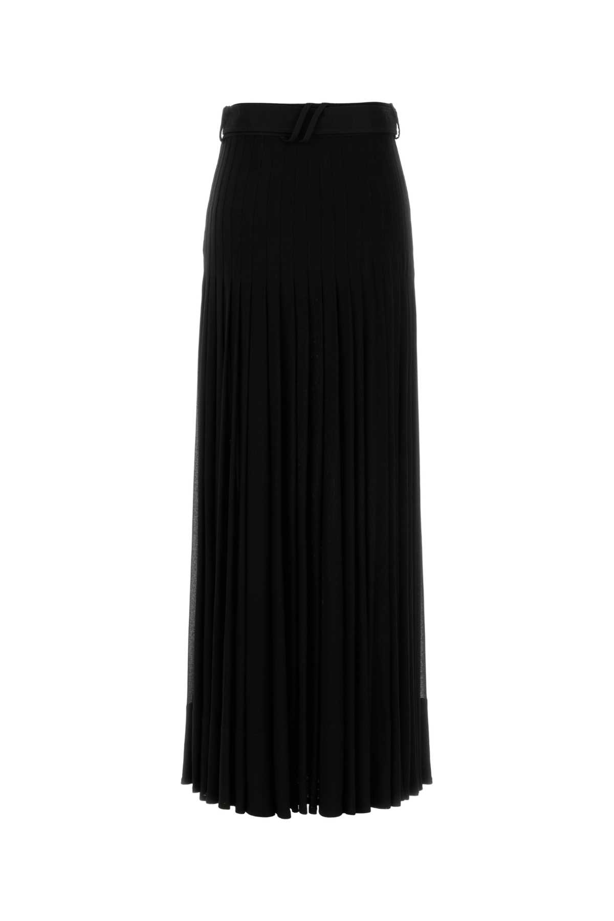 Burberry Crepe Jersey Maxi Skirt Skirts Black In Black
