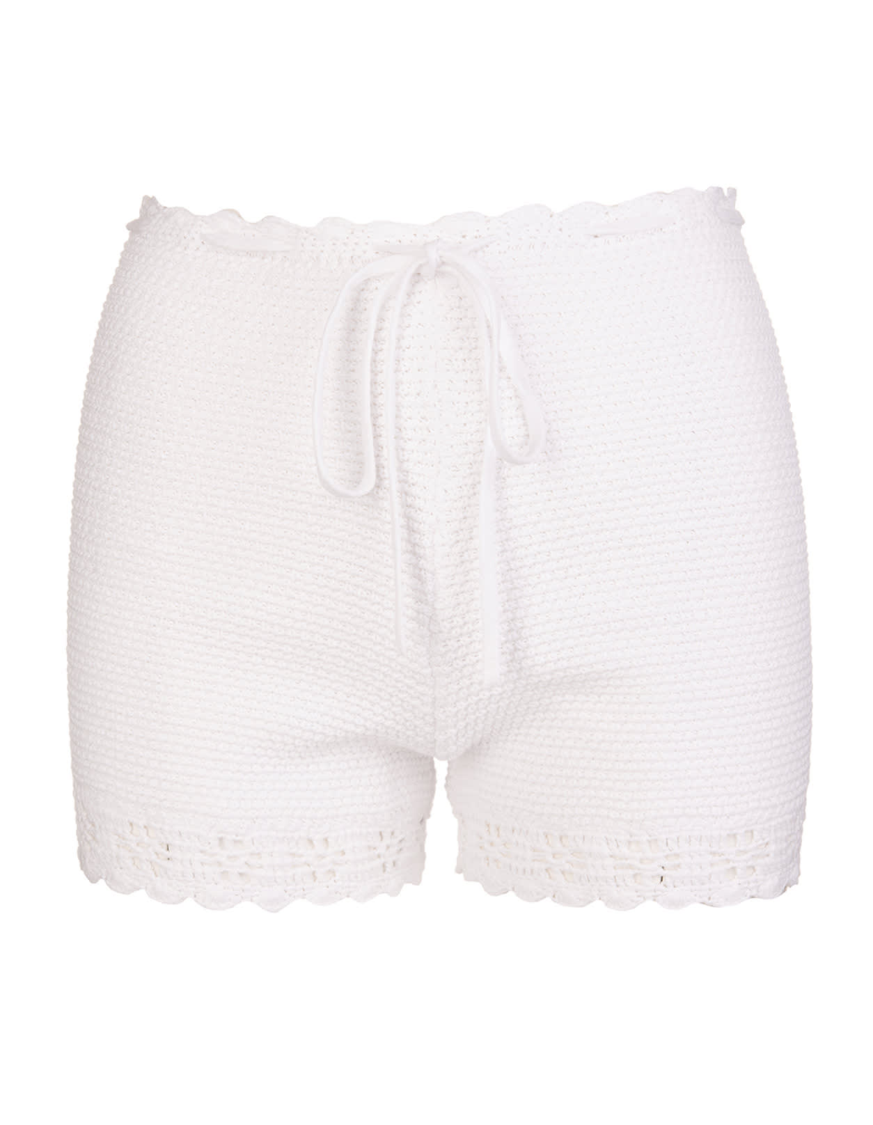 RED Valentino White Shorts With Sangallo Embroidery