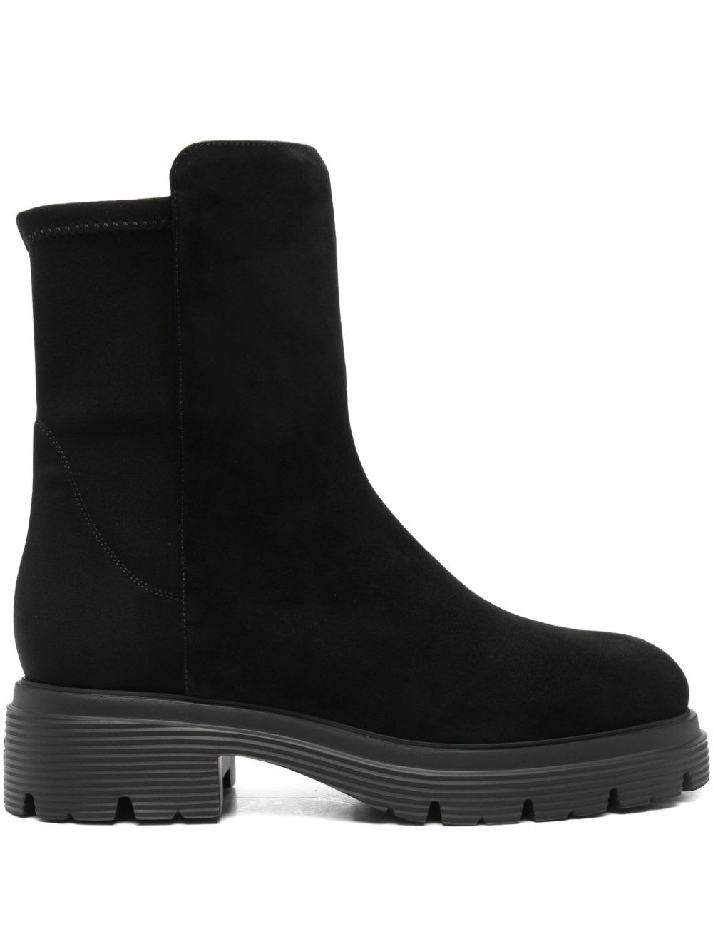 Stuart Weitzman 60mm Chunky Suede Boots In Black