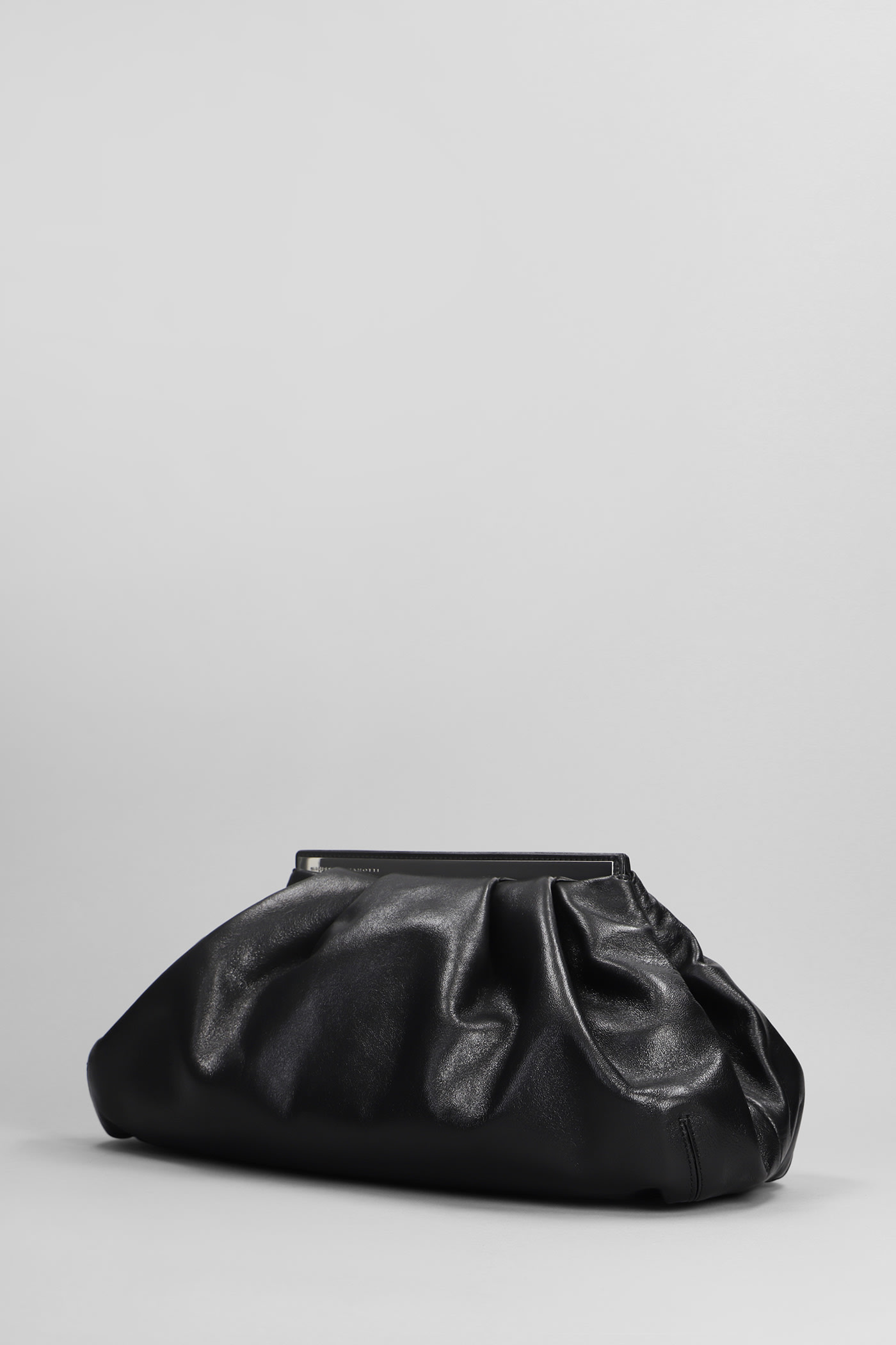 Shop Giuseppe Zanotti Clutch In Black Leather