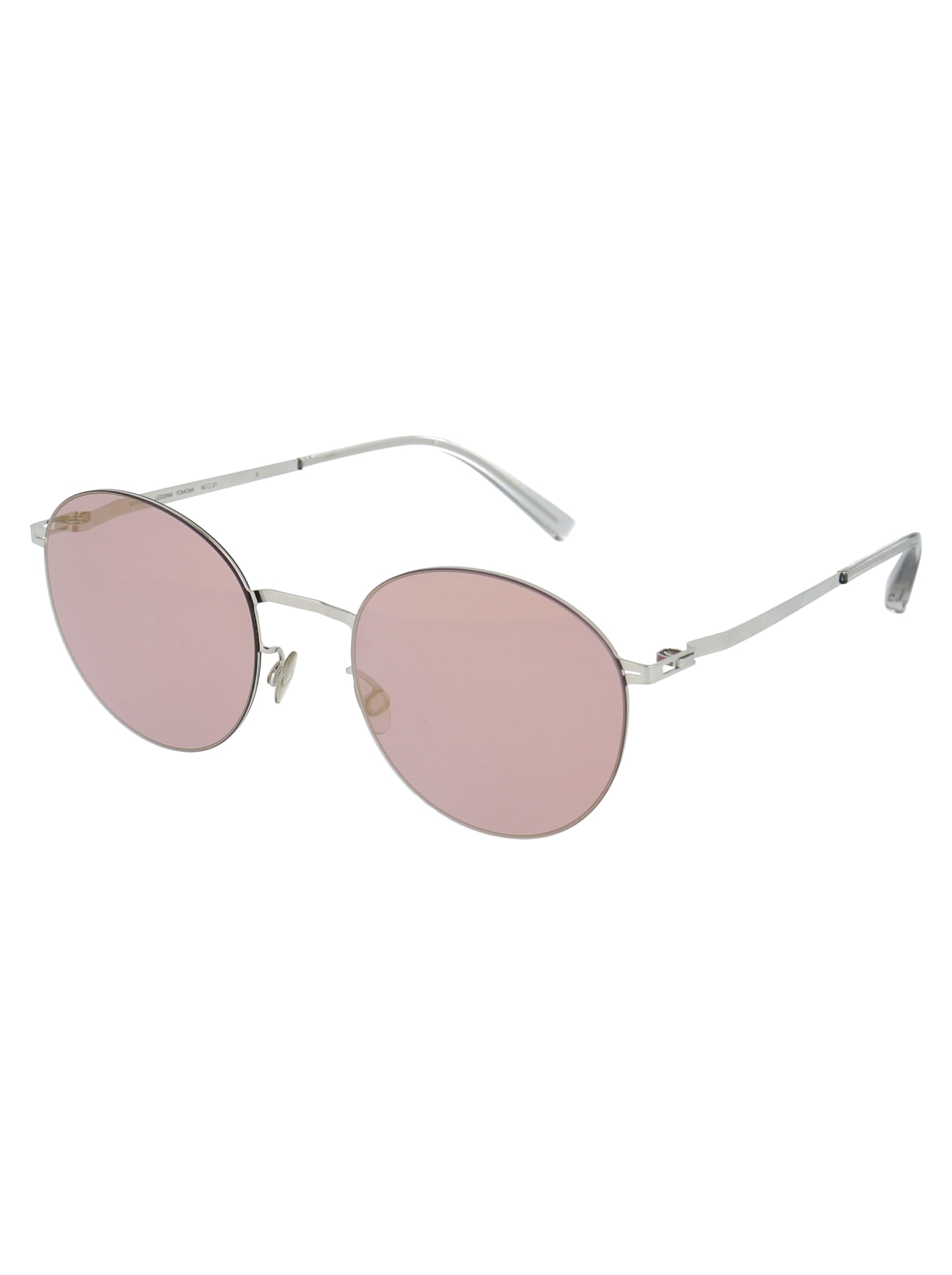 Shop Mykita Tomomi Sunglasses In 051 Shiny Silver Powder Flash