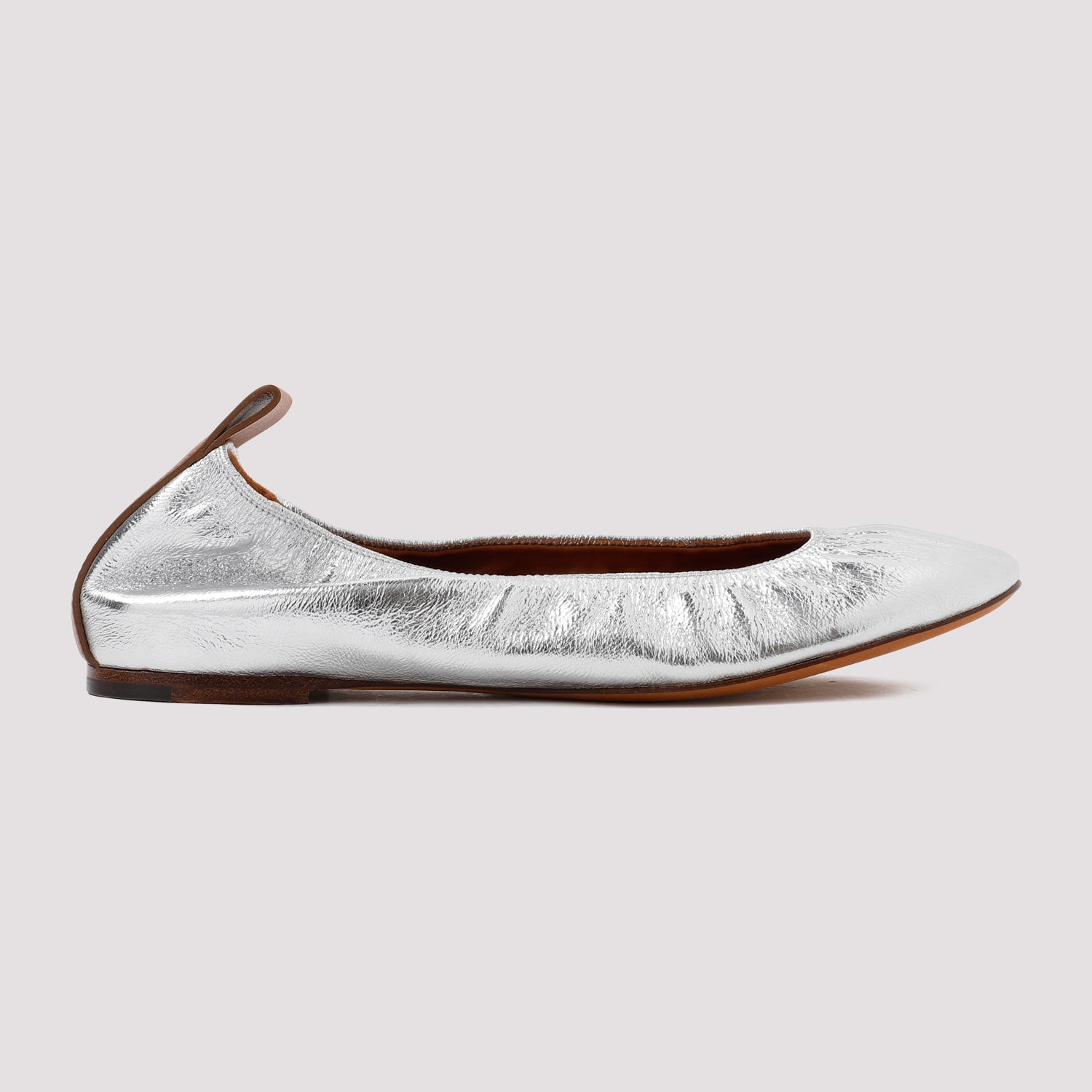 Shop Lanvin Ballerina In Silver