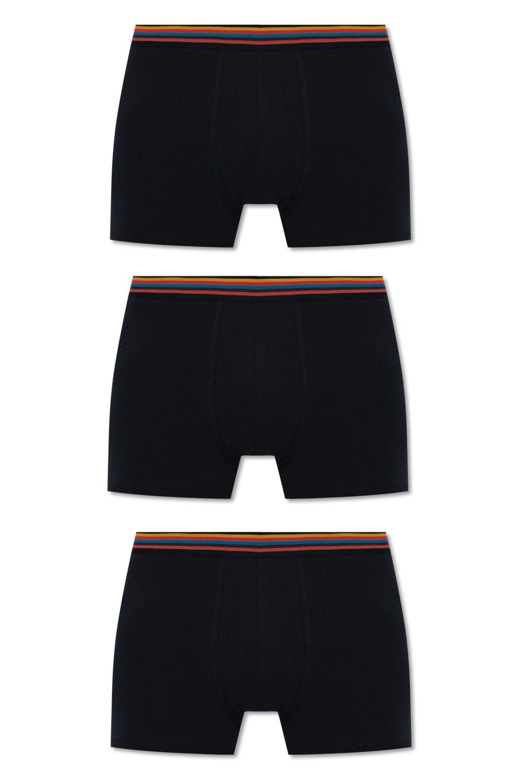 Shop Paul Smith Branded Boxers 3 Pack In Black