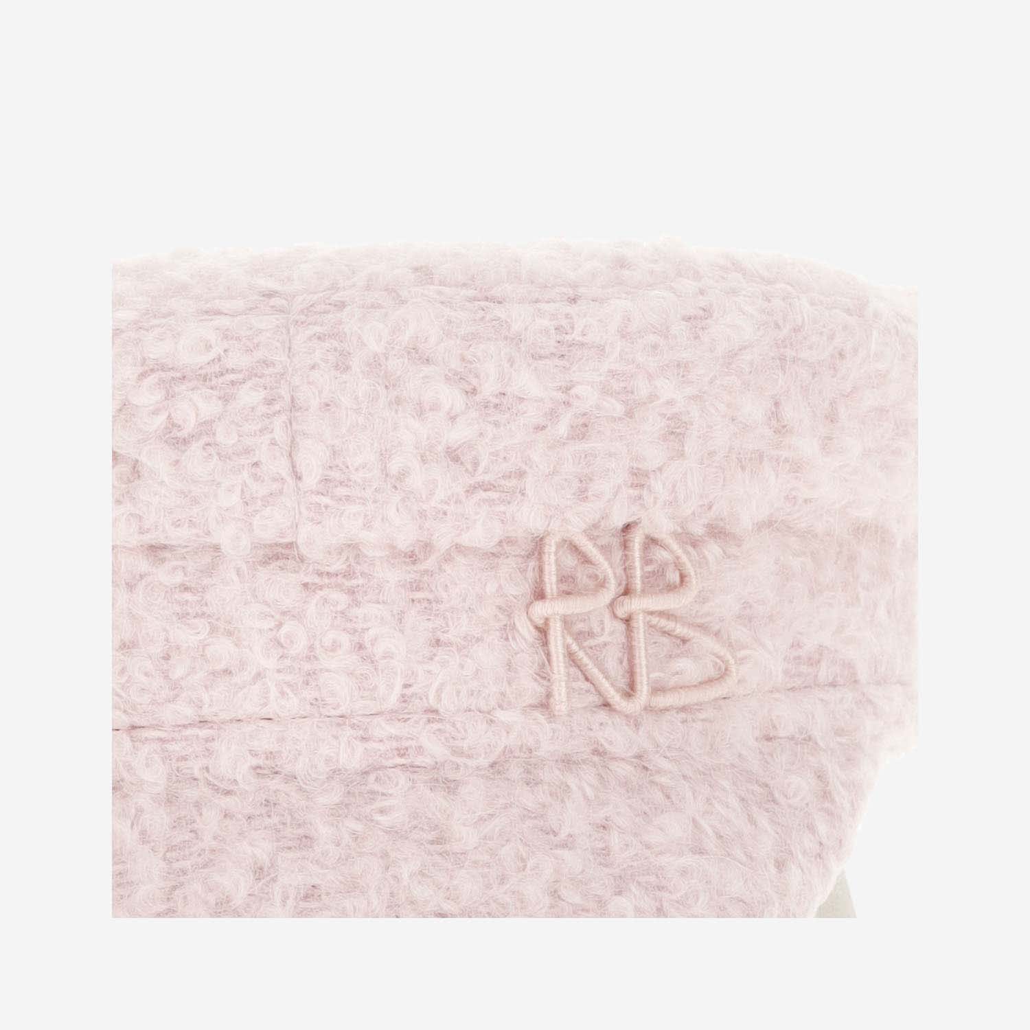 Shop Ruslan Baginskiy Monogrammed Baker Boy Hat In Light Pink