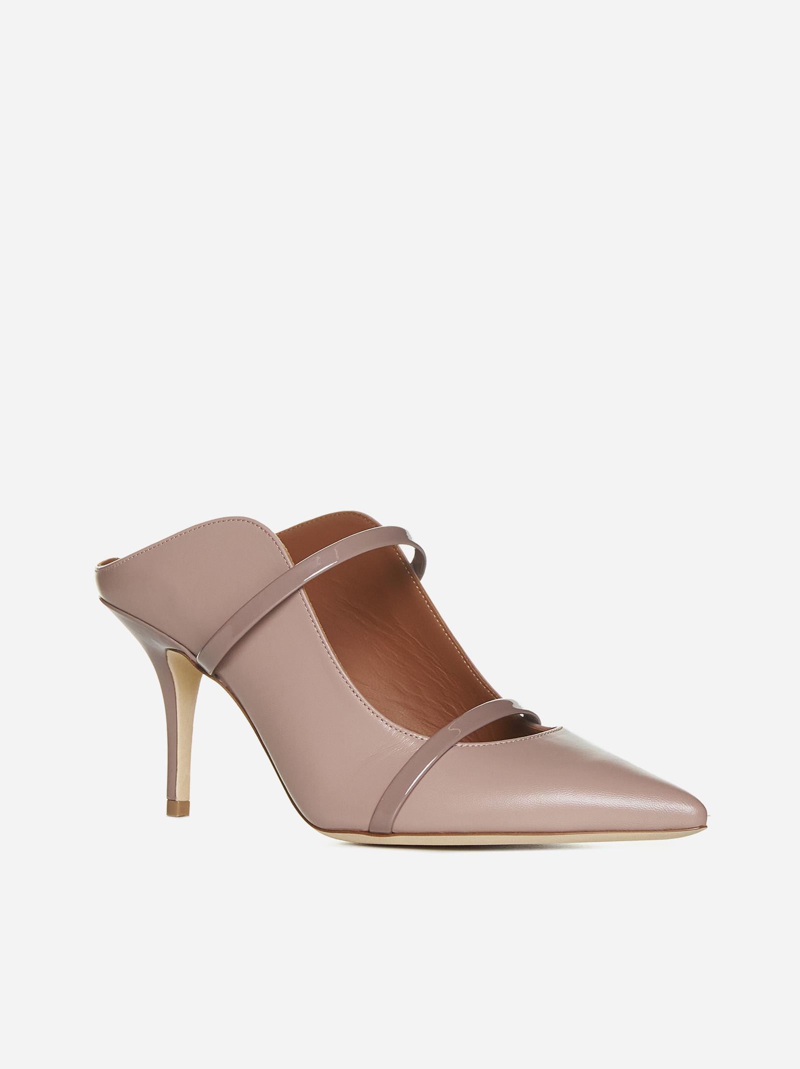 Shop Malone Souliers Maureen Nappa Leather Mules In Neutrals