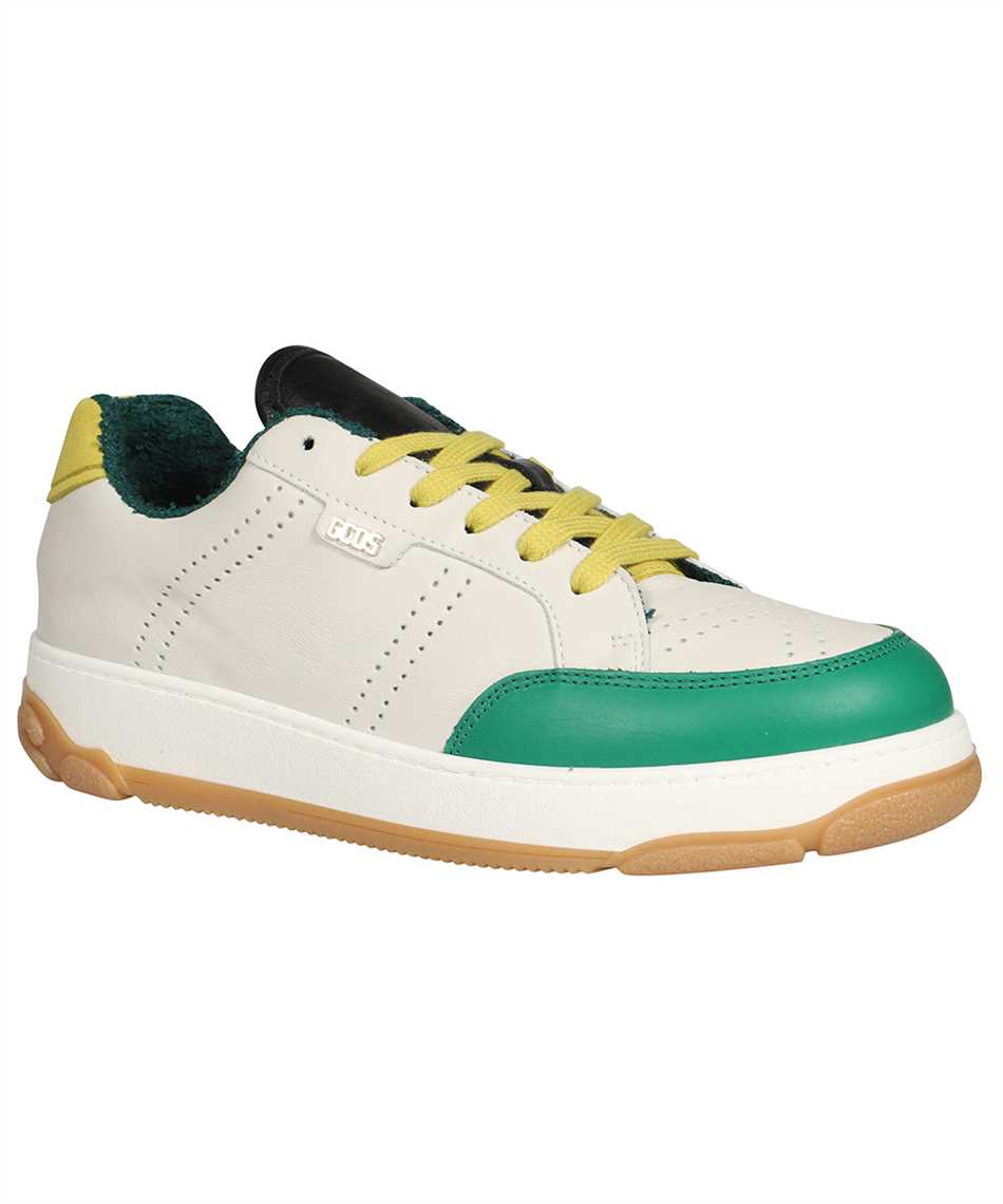 Gcds Man Sneakers Green Size 7 Soft Leather In Multi