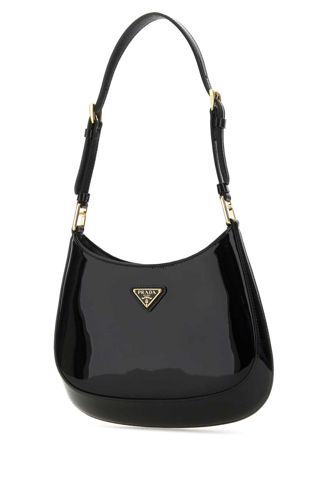 Shop Prada Cleo Triangle-logo Handbag In Nero