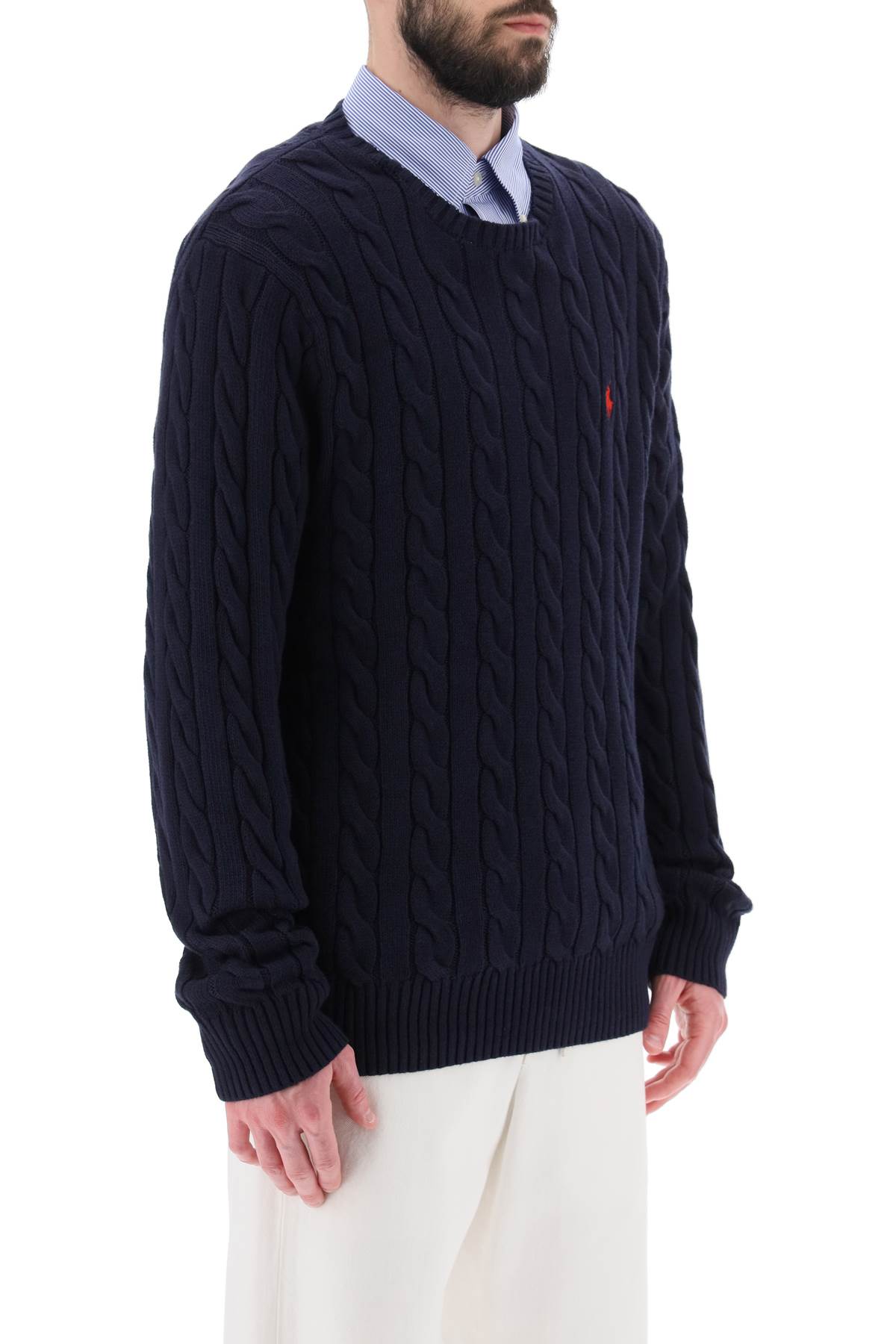 Shop Polo Ralph Lauren Cotton-knit Sweater In Hunter Navy (blue)