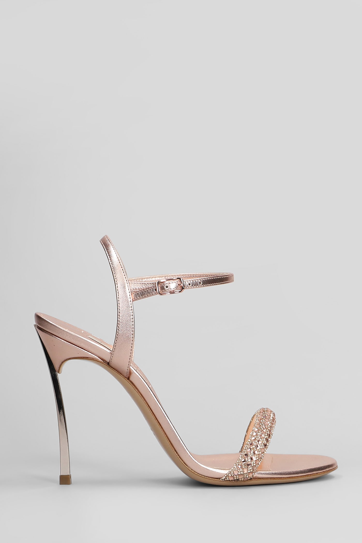 Casadei Julia Stratosphere Sandals In Bronze Leather In Bronze