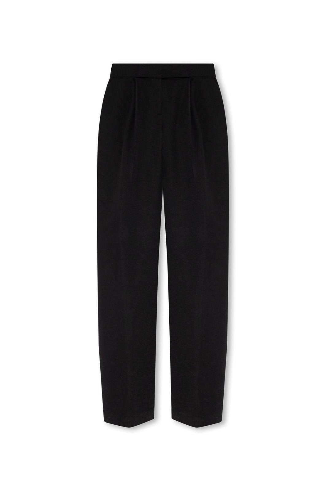 Shop Attico Pleated Tailored Pants In Black