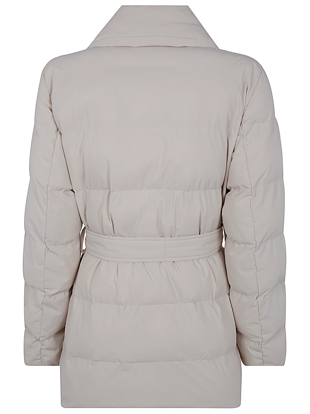 Shop Seventy Revers Short Down Jacket With Belt In Ice