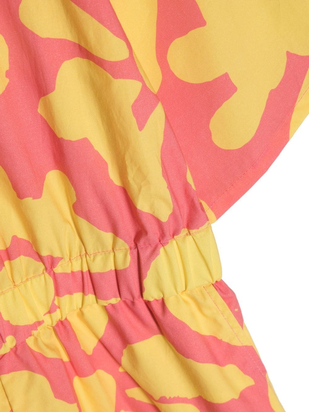 Shop Marni Mj113f Midi Dress In Pink Yellow
