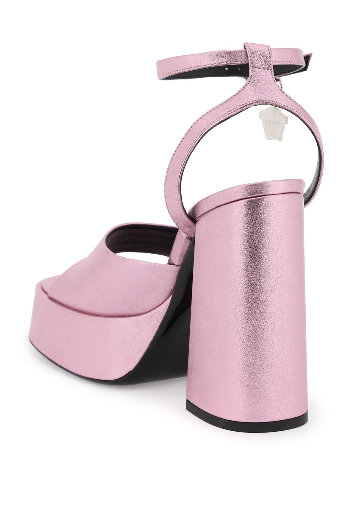 Shop Versace Aevitas Sandals In Baby Pink New Palladium (pink)