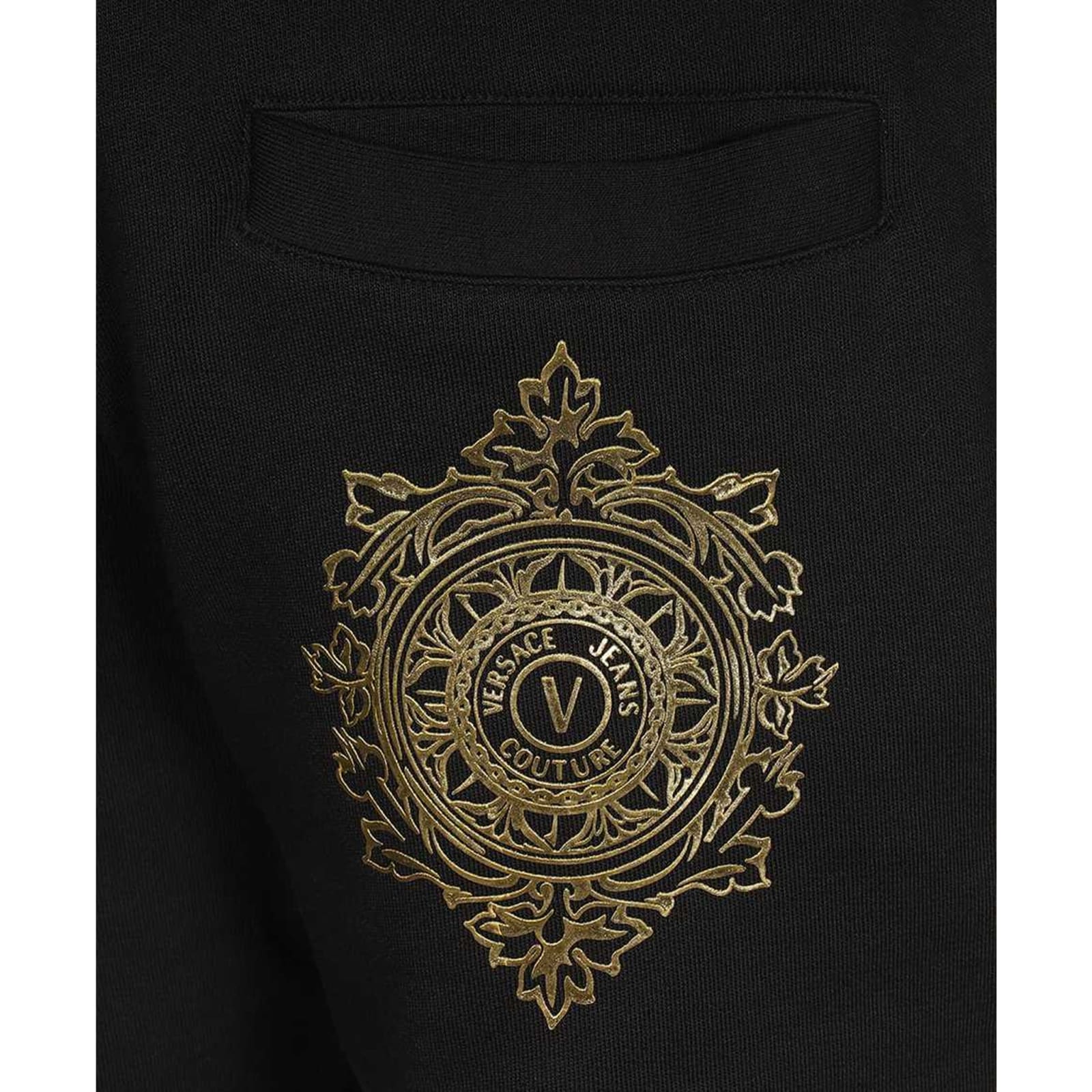Shop Versace Jeans Couture Jeans Couture Cotton Logo Sweatpants In Black