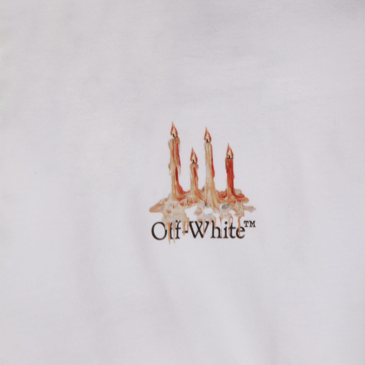 Off-white Graphic Print Crew Neck Short Sleeve Top In White