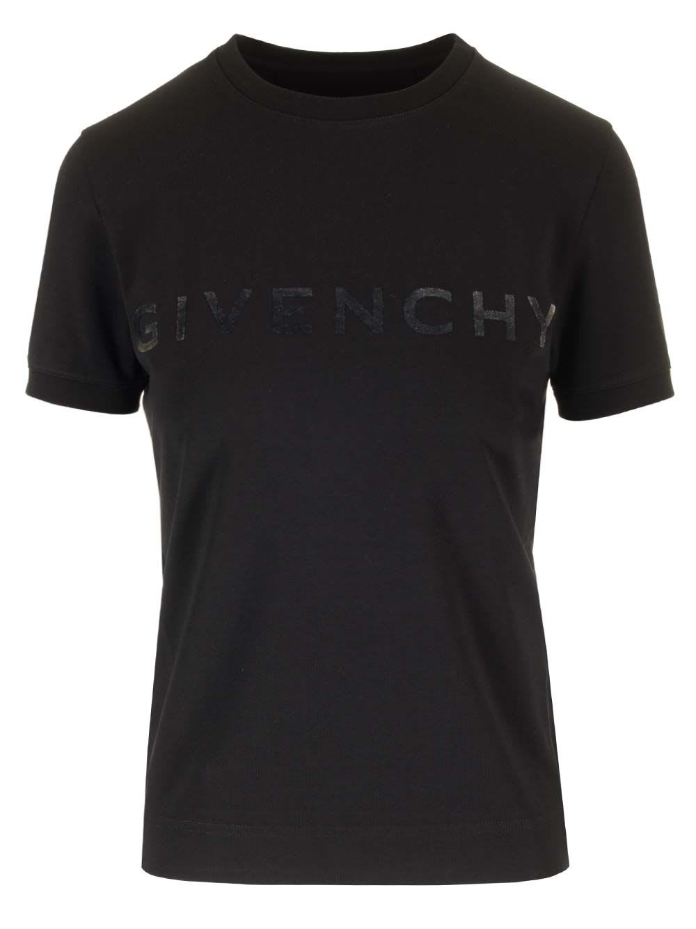 Givenchy Ringer Crew Neck T-shirt In Black