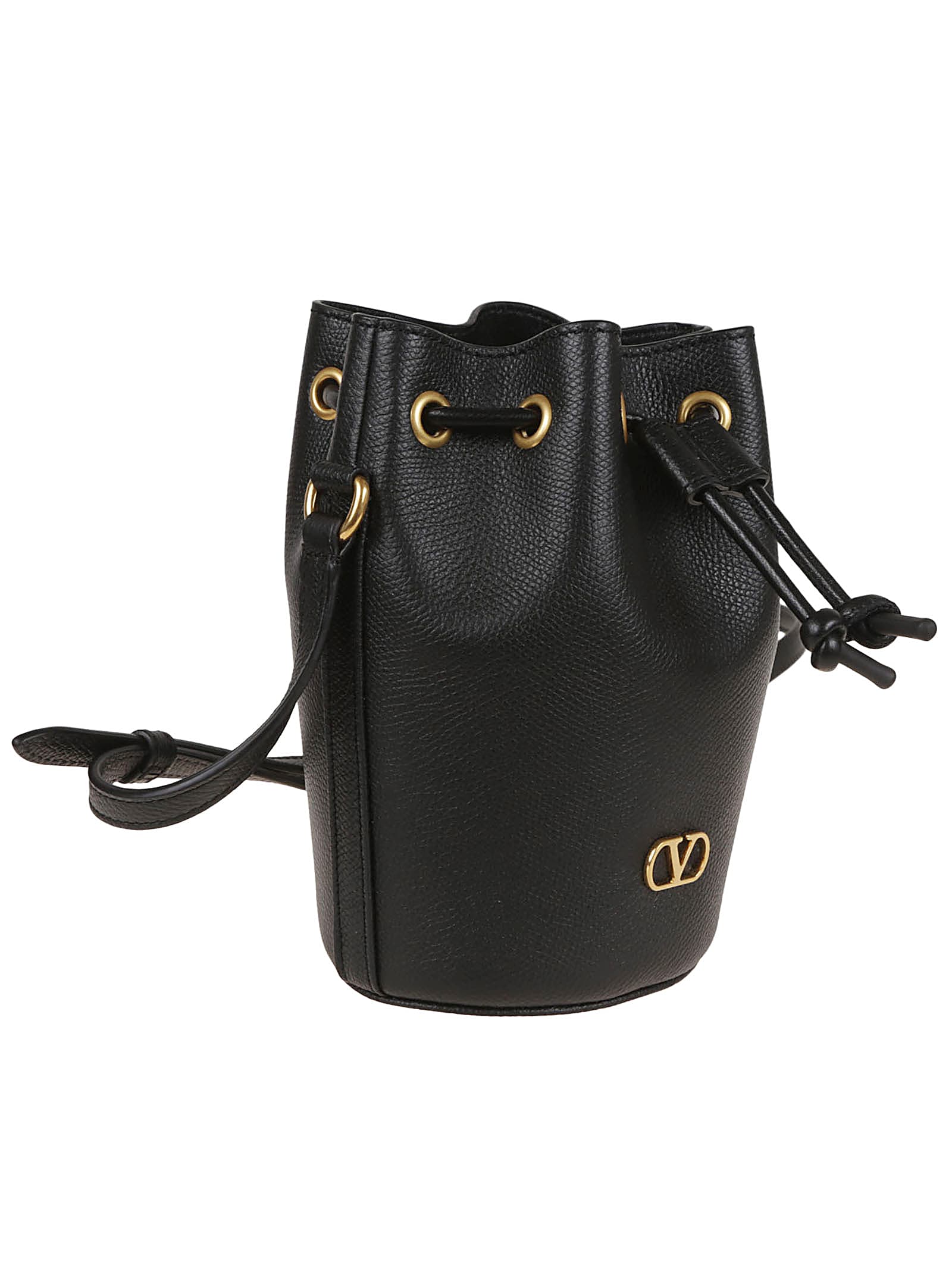 Valentino Mini Drawstring Vlogo Signature In Black