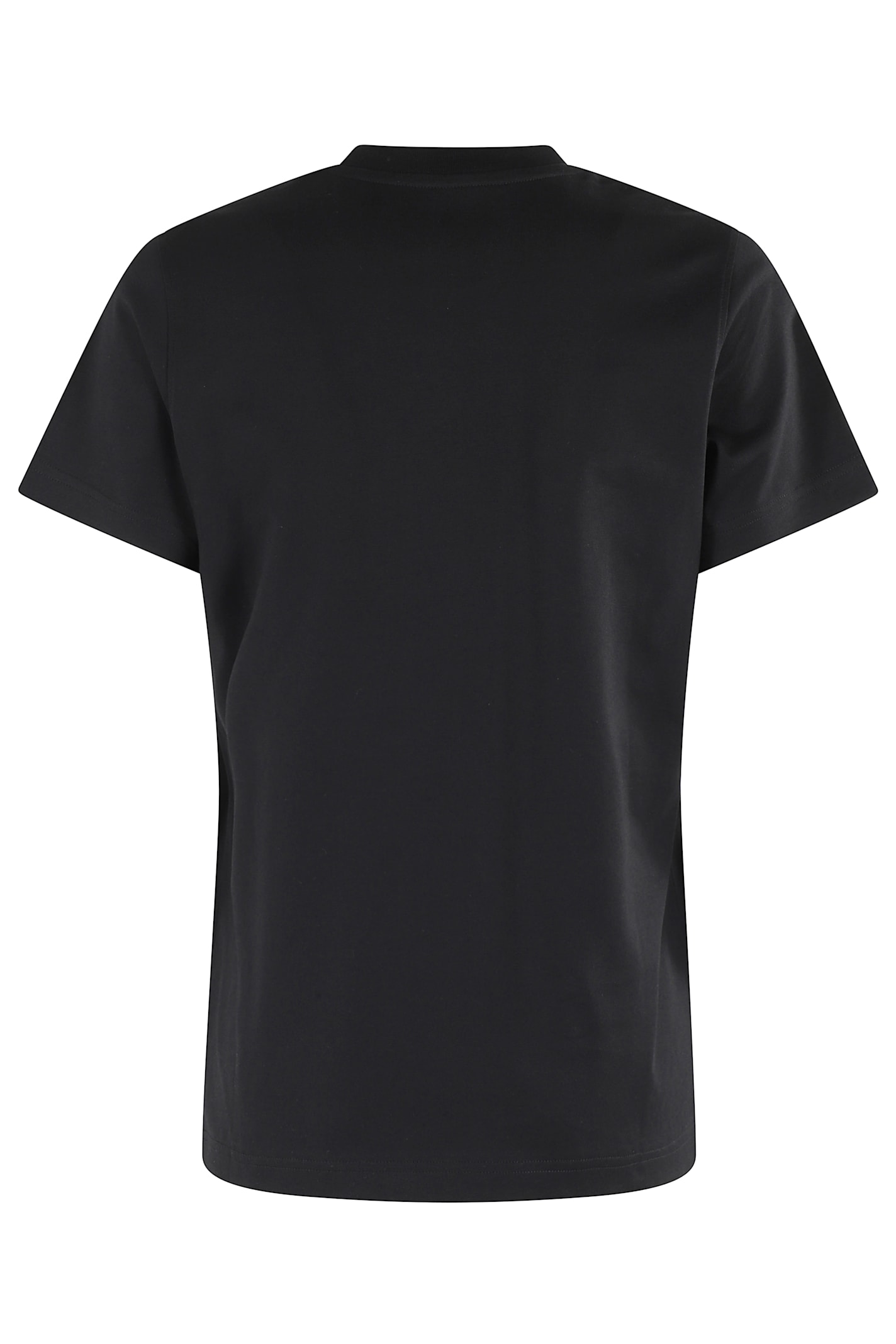 Moschino Organic Jersey T-shirt Little Teddy Bear In Fantasia Nero