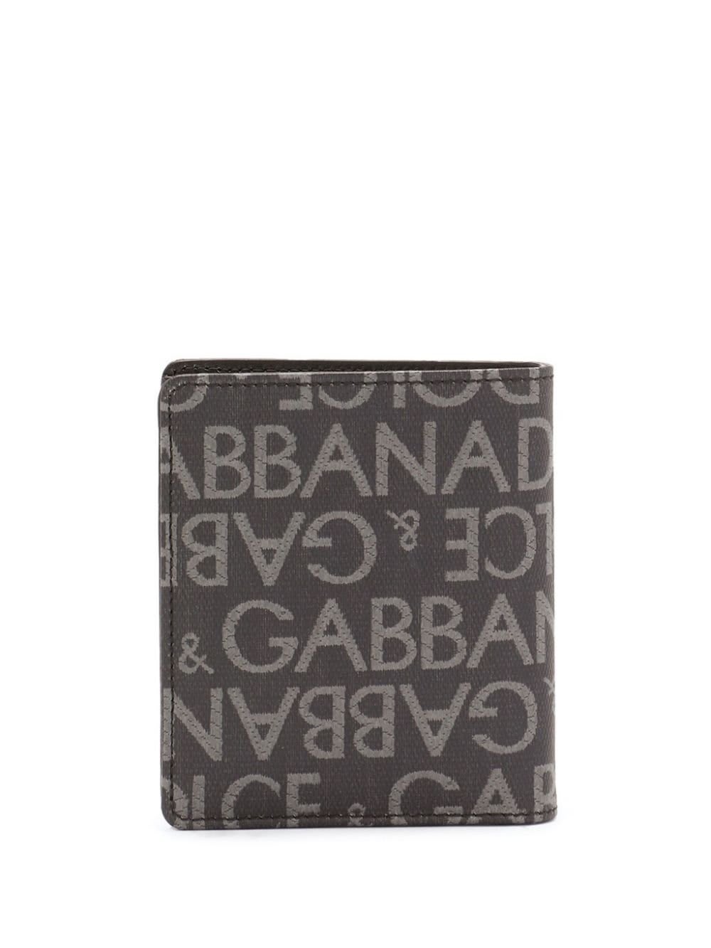 Shop Dolce & Gabbana Coated Jacquard Bifold Card Holder