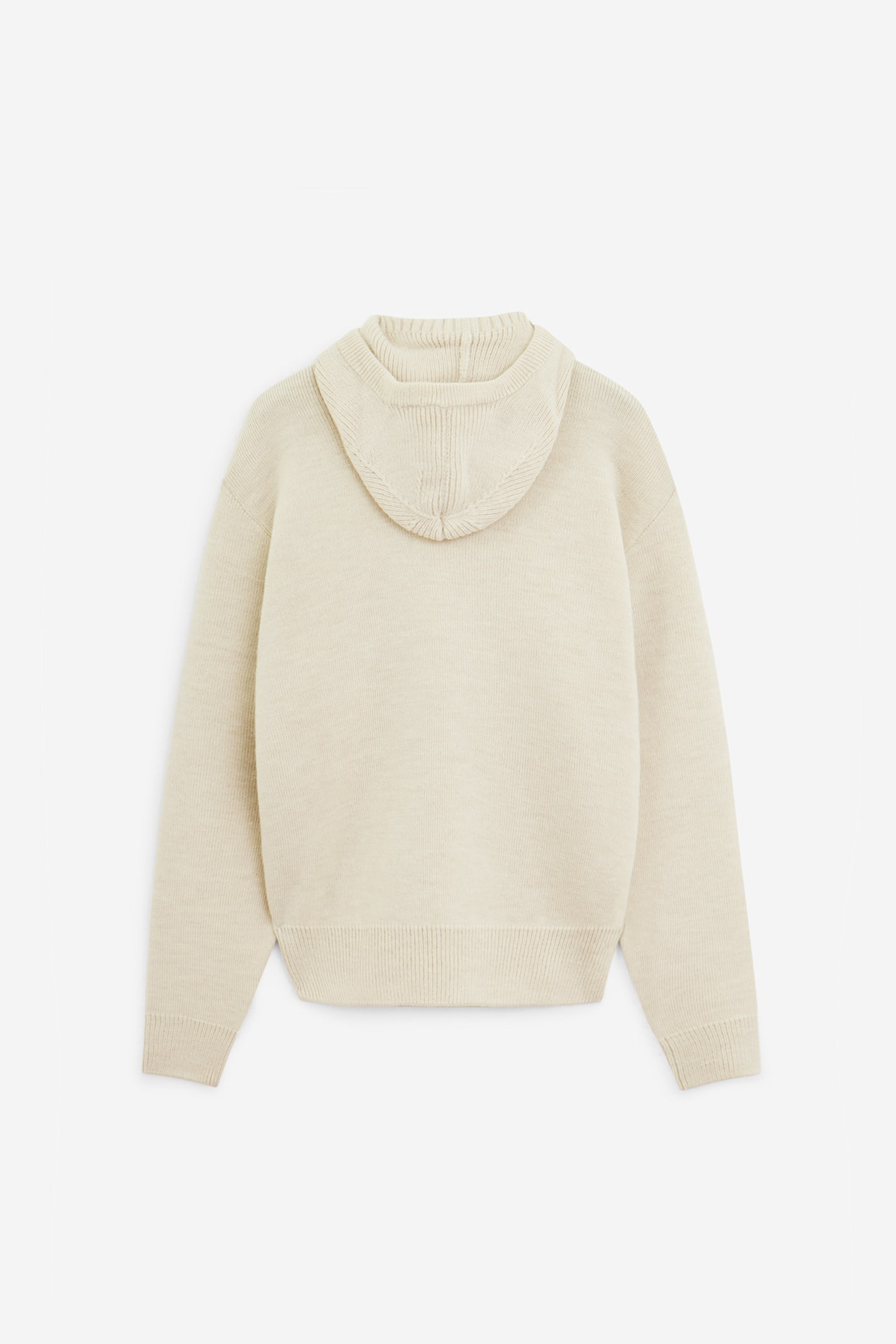 Lemaire Hooded Alpaca And Wool-blend Sweater In White