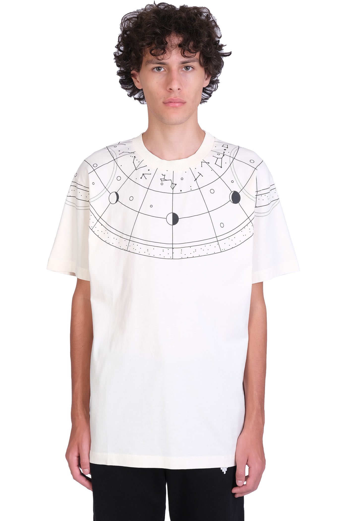 Marcelo Burlon T-shirt In Beige Cotton
