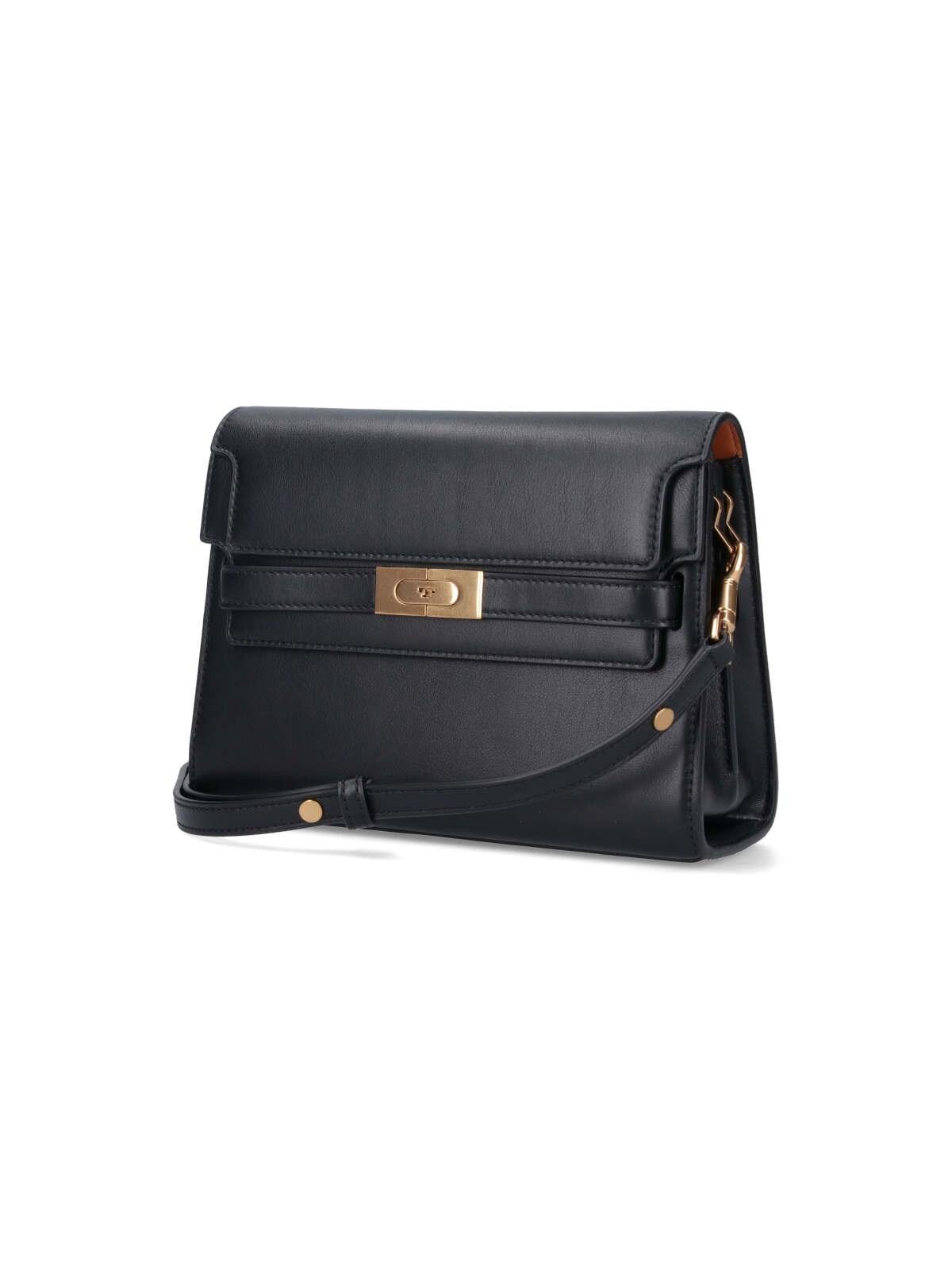 Shop Tory Burch Lee Radziwill Shoulder Bag In Black