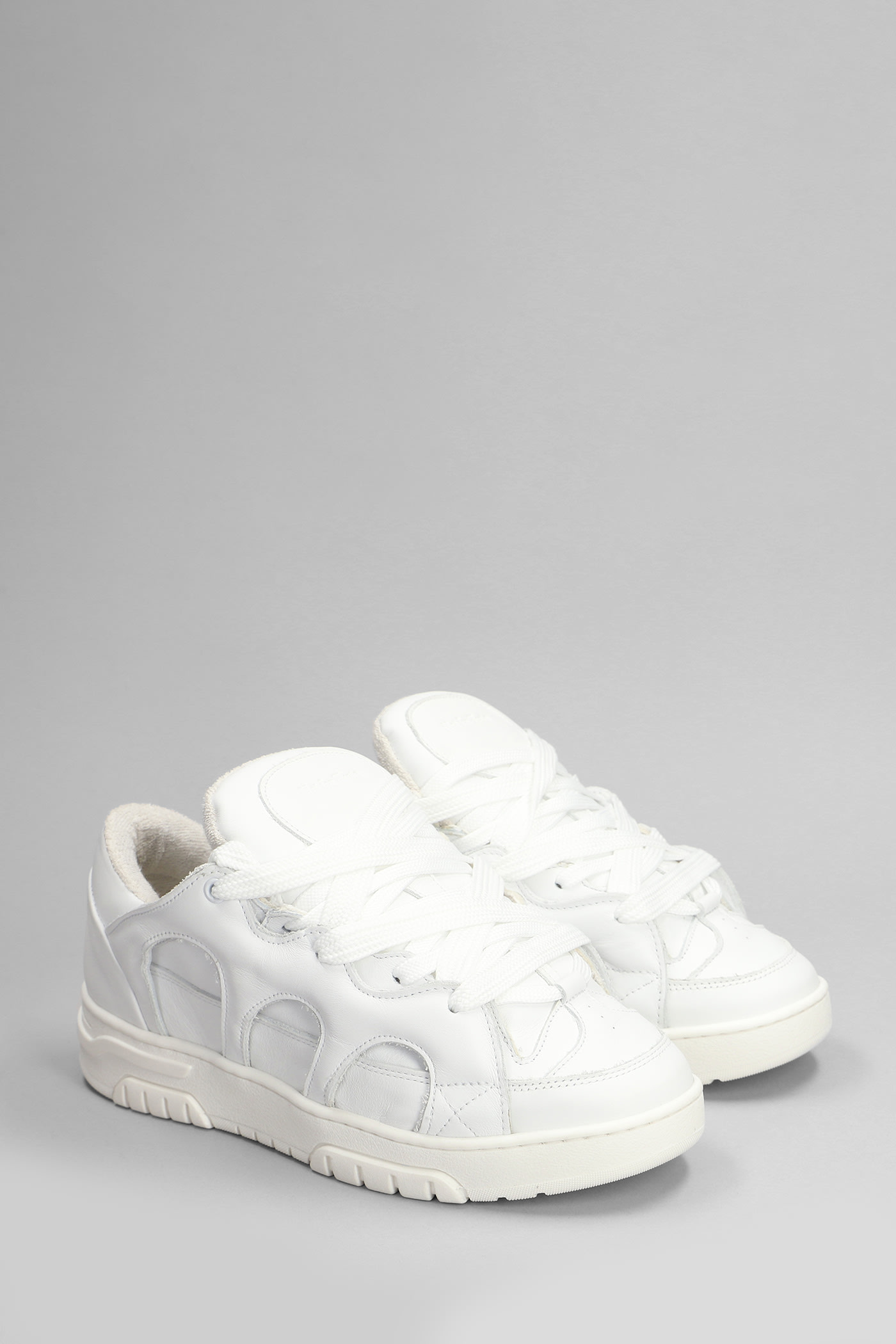 Shop Paura Santha 1 Sneakers In White Leather