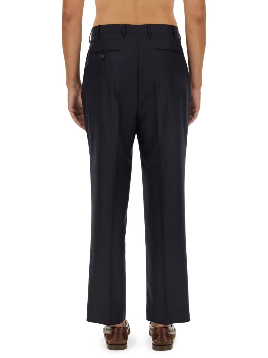 Shop Etro Wool Pants In Blue