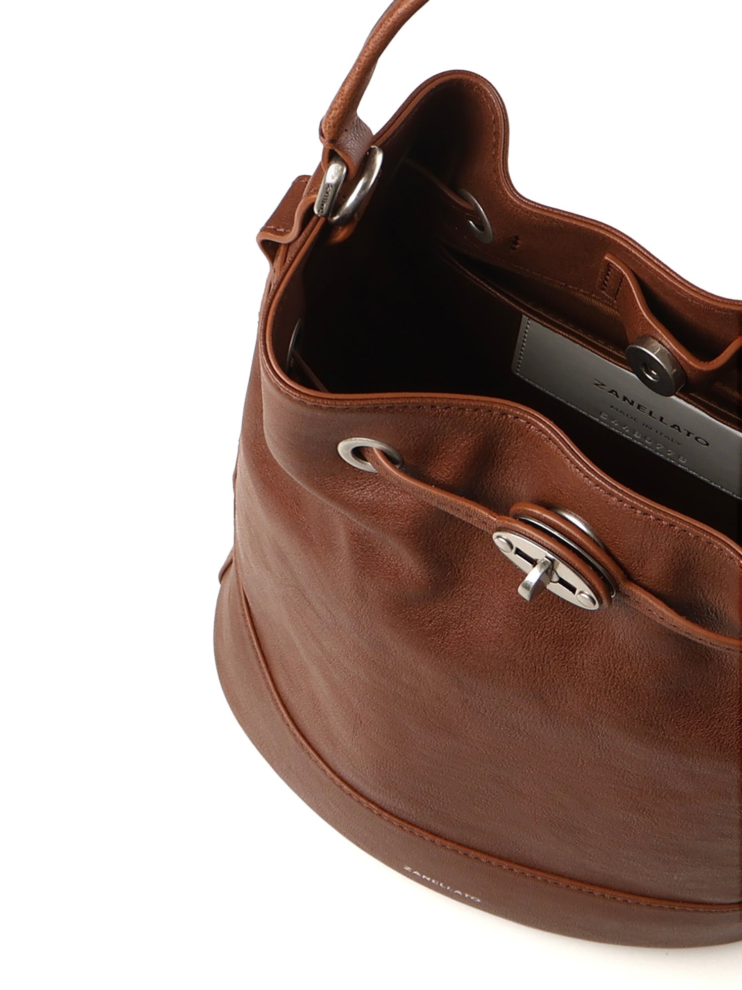 Zanellato Structured Shoulder Bag Featuring Adjustable Strap In Brown