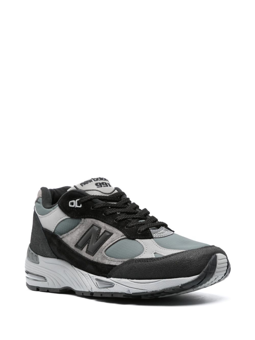 Shop New Balance 991 Lifestyle Sneakers In Black Grey