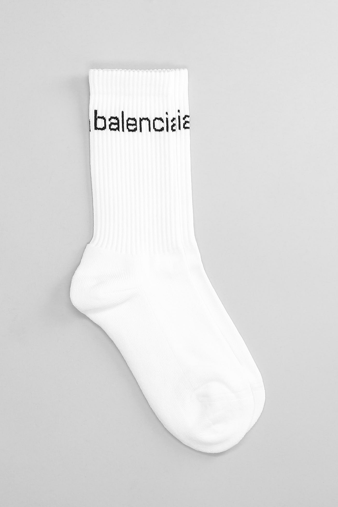 BALENCIAGA SOCKS IN WHITE COTTON