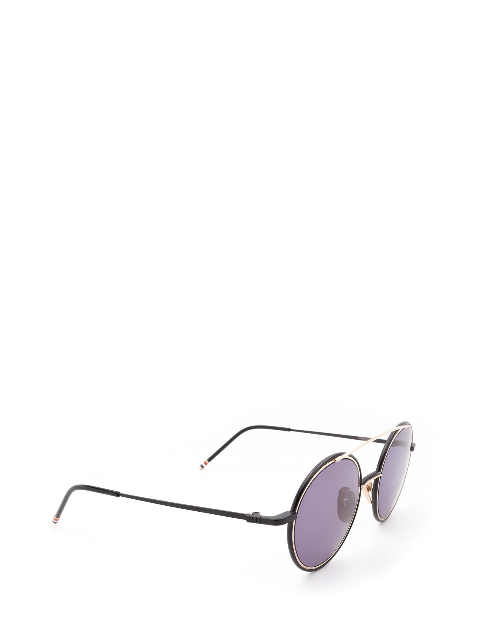 Shop Thom Browne Tb108 A-t-blk-gld Sunglasses