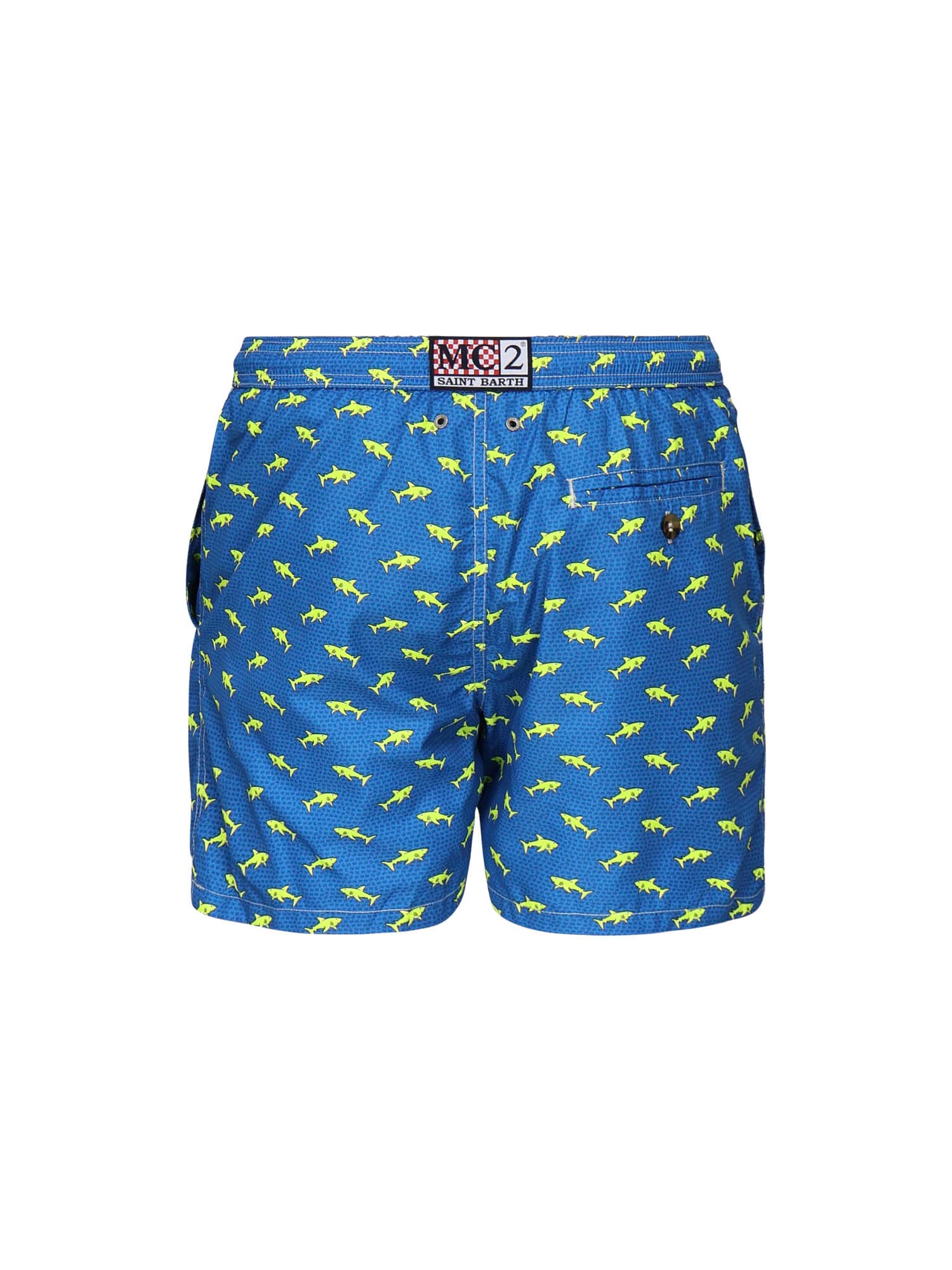 Mc2 Saint Barth Printed Swimsuit In Blue