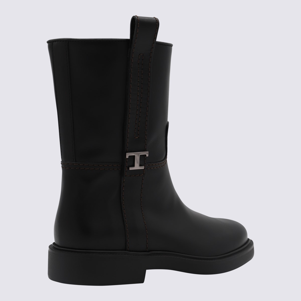 Shop Tod's Black Leather Boots