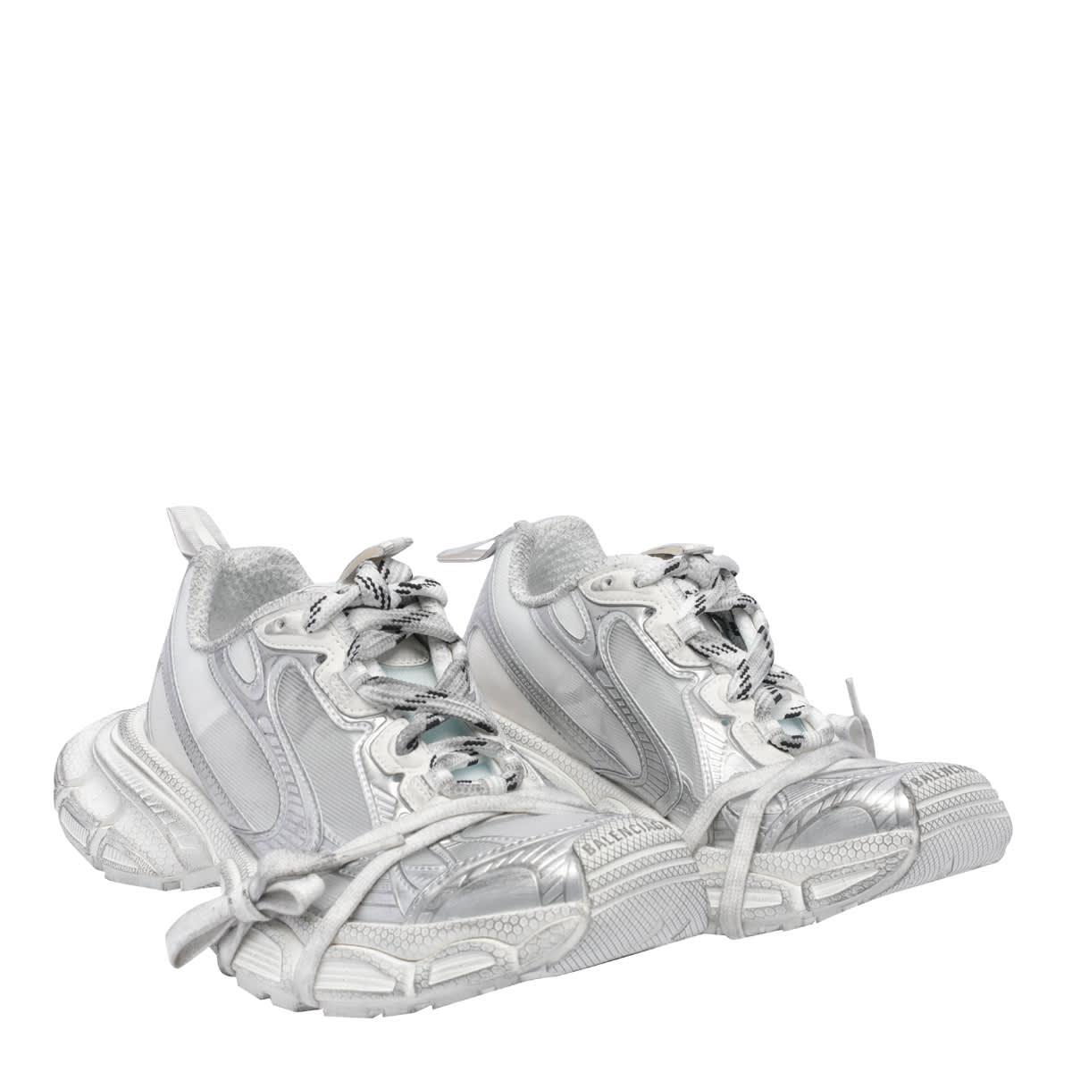 Shop Balenciaga 3xl Sneakers In Silver