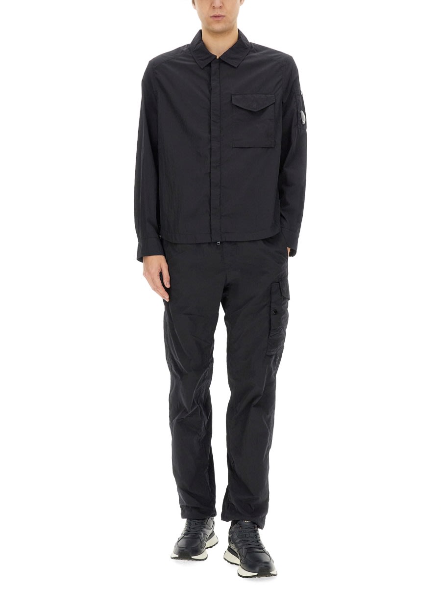 C.p. Company C.p.company Jacket With Gabardine In Blue