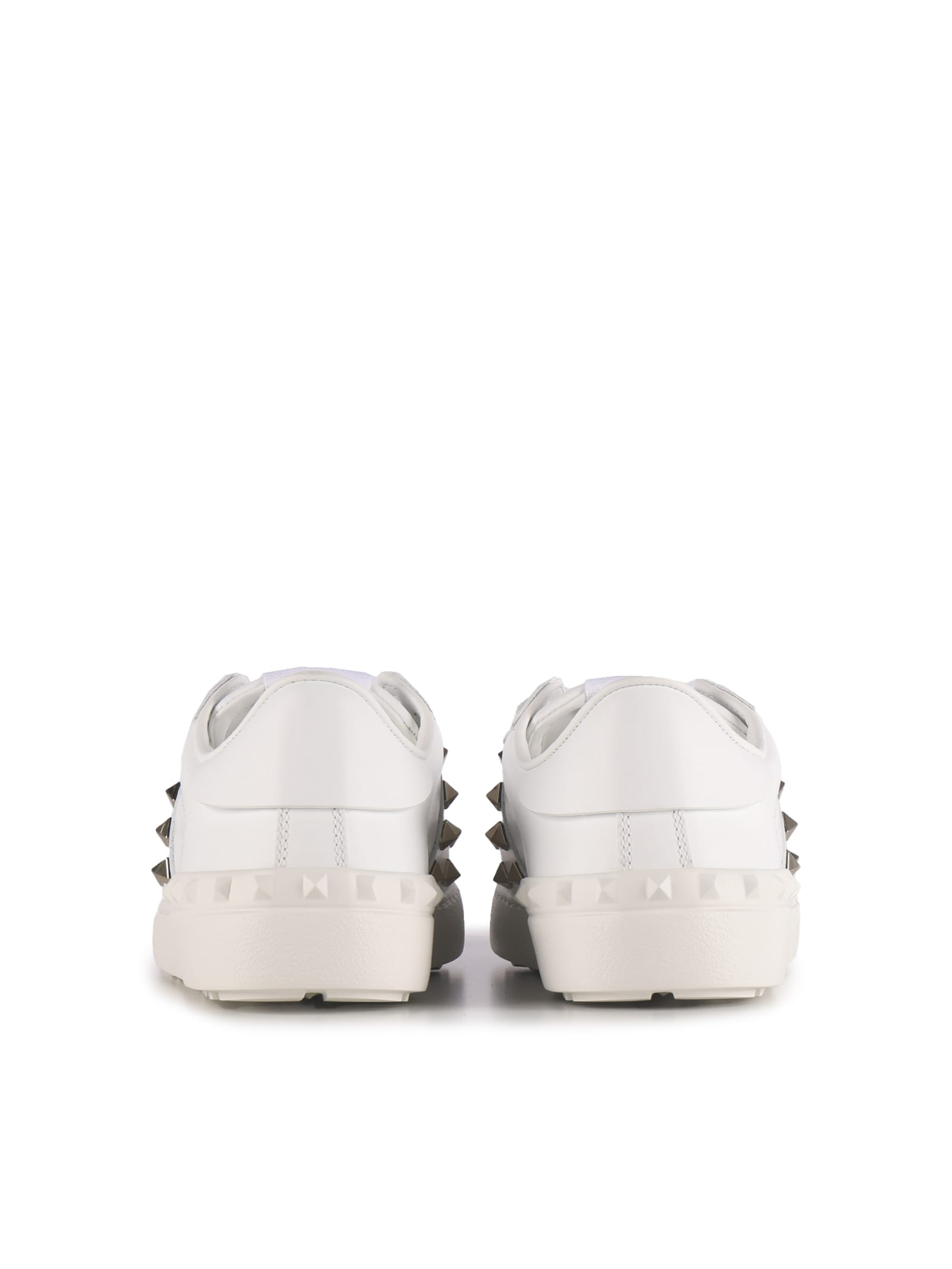 Shop Valentino Rockstud Sneakers Untitled In White