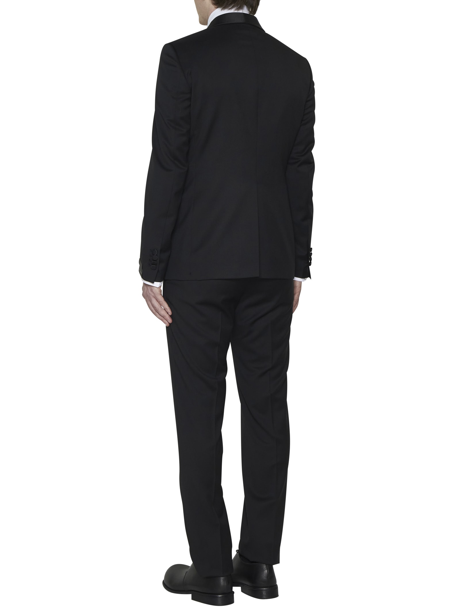 Shop Tagliatore Suit In Black