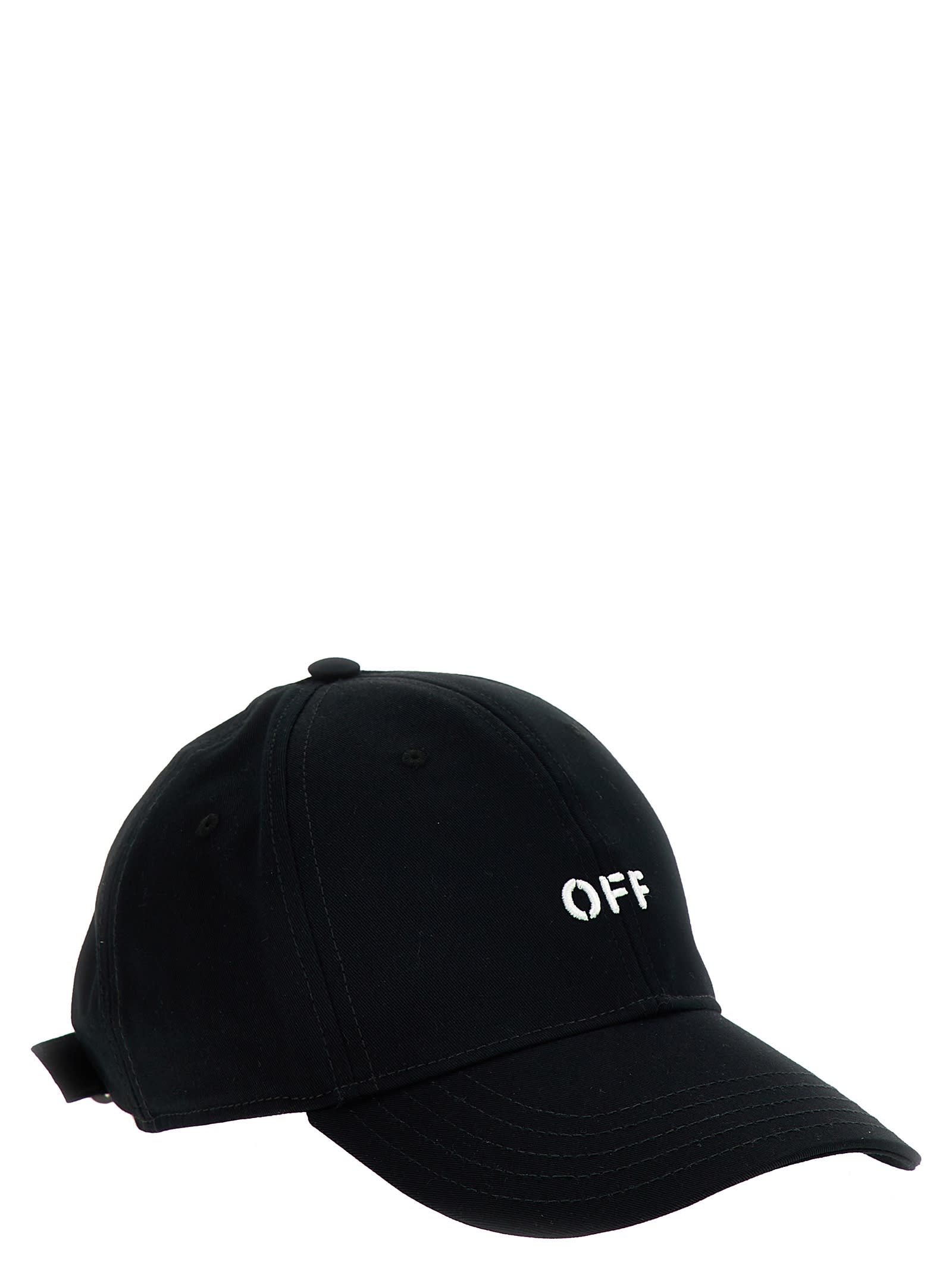 Shop Off-white Drill Off Stamp Baseball Cap In White/black