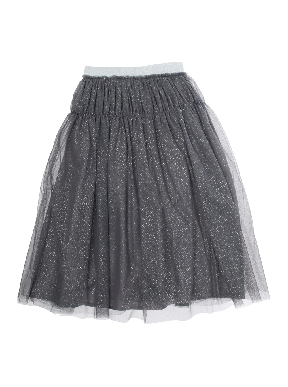 Il Gufo Embellished Tulle Skirt In Animal Print