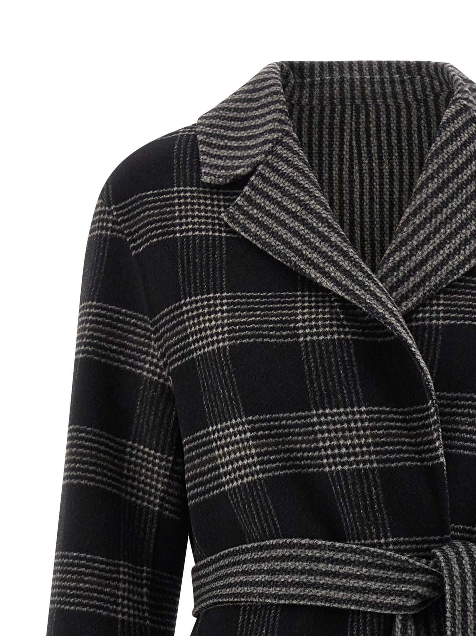 Twinset Reversible Coat With Double Cloth In Multi